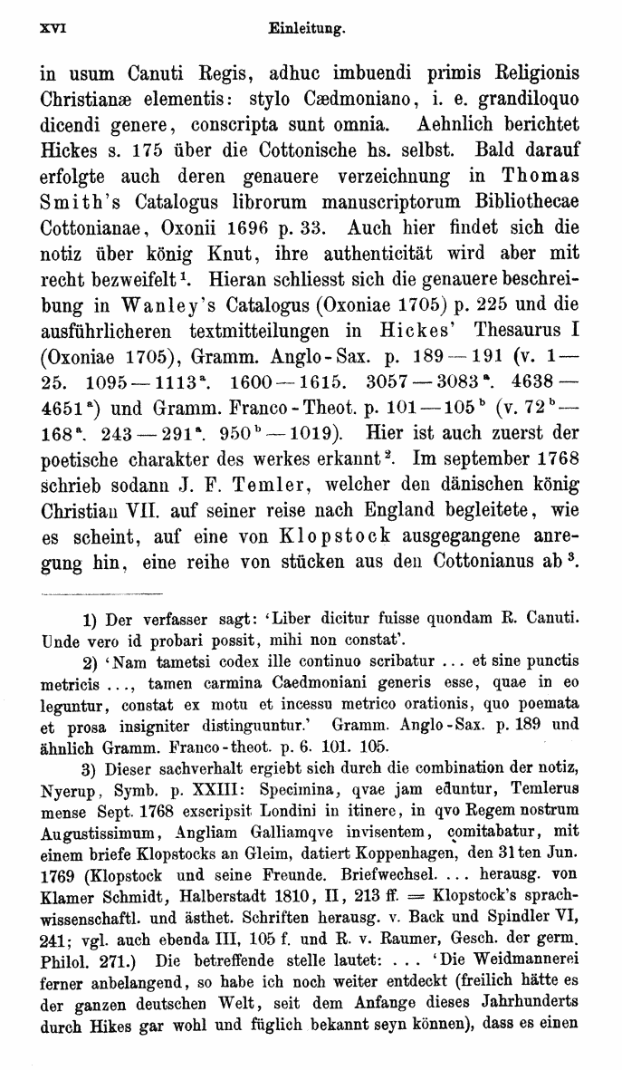 HELIAND herausgegeben von Eduard Sievers (1878) p.  xvi.