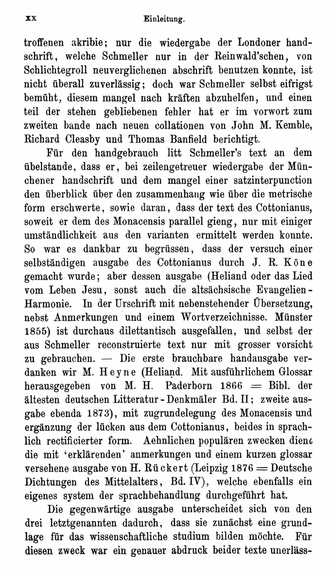 HELIAND herausgegeben von Eduard Sievers (1878) p.  xx.