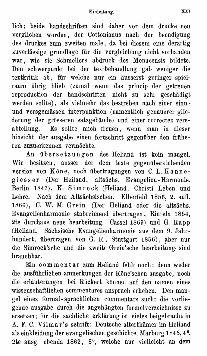 HELIAND herausgegeben von Eduard Sievers (1878) p.  xxi.