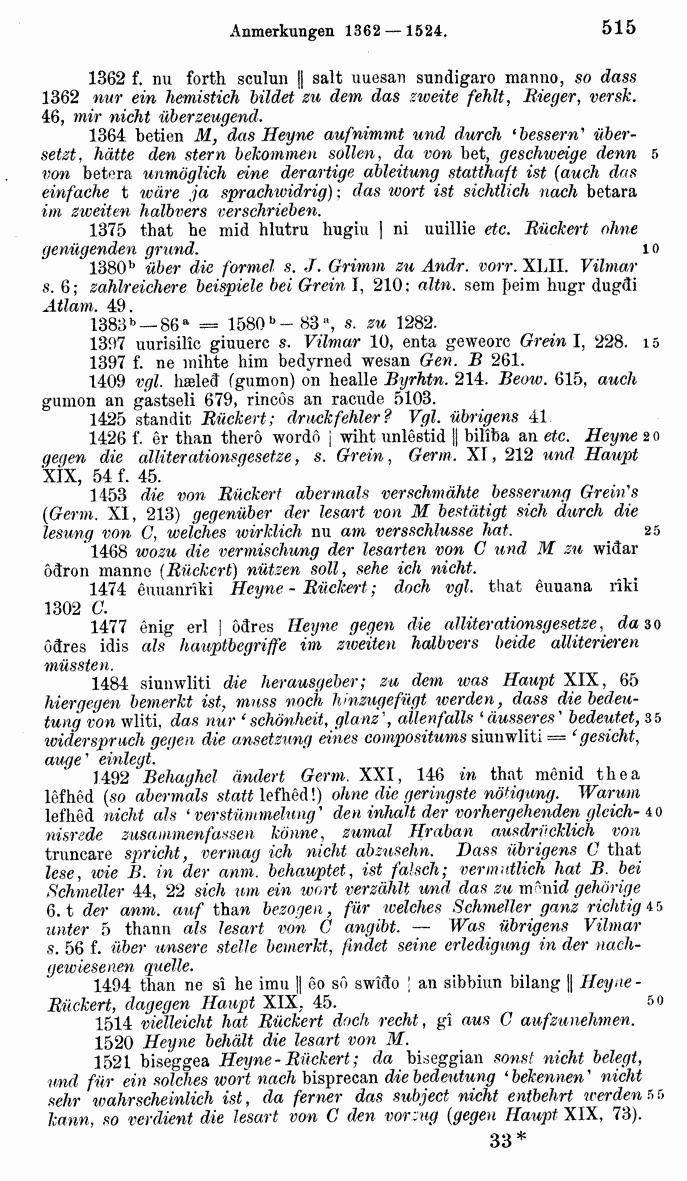 HELIAND herausgegeben von Eduard Sievers (1878) p.  515.