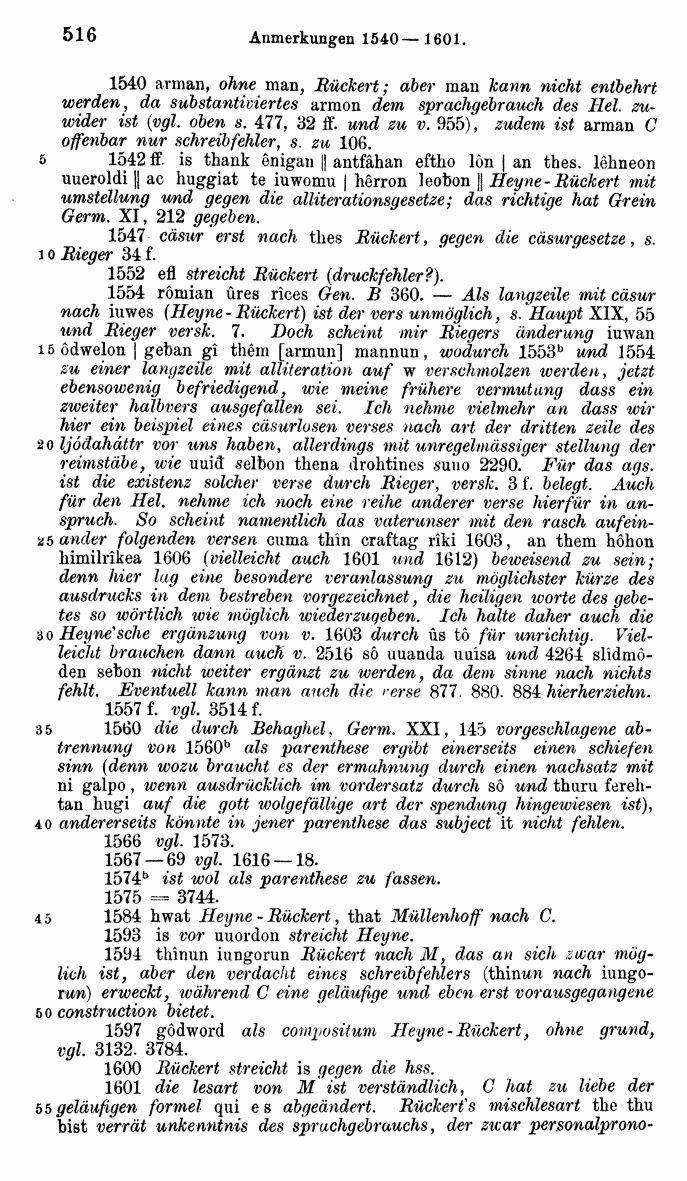 HELIAND herausgegeben von Eduard Sievers (1878) p.  516.