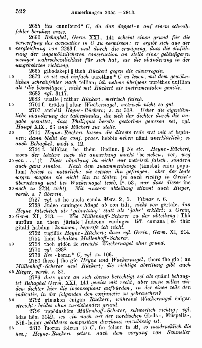 HELIAND herausgegeben von Eduard Sievers (1878) p.  522.