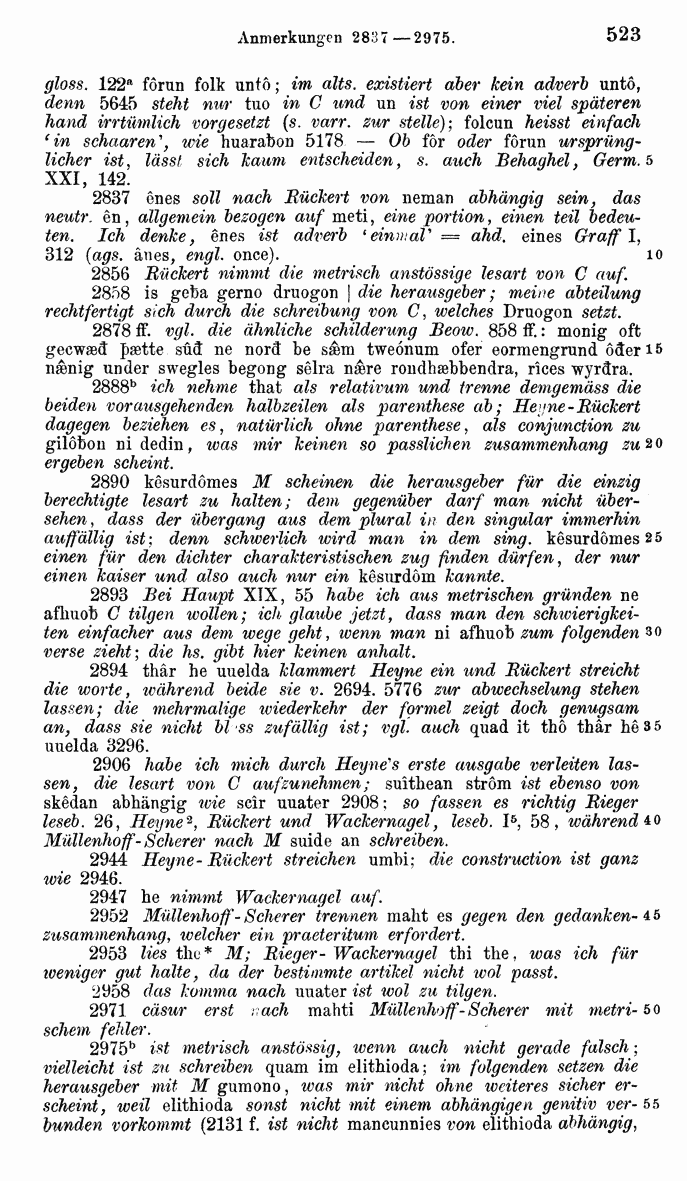 HELIAND herausgegeben von Eduard Sievers (1878) p.  523.