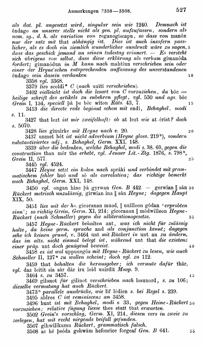HELIAND herausgegeben von Eduard Sievers (1878) p.  527.