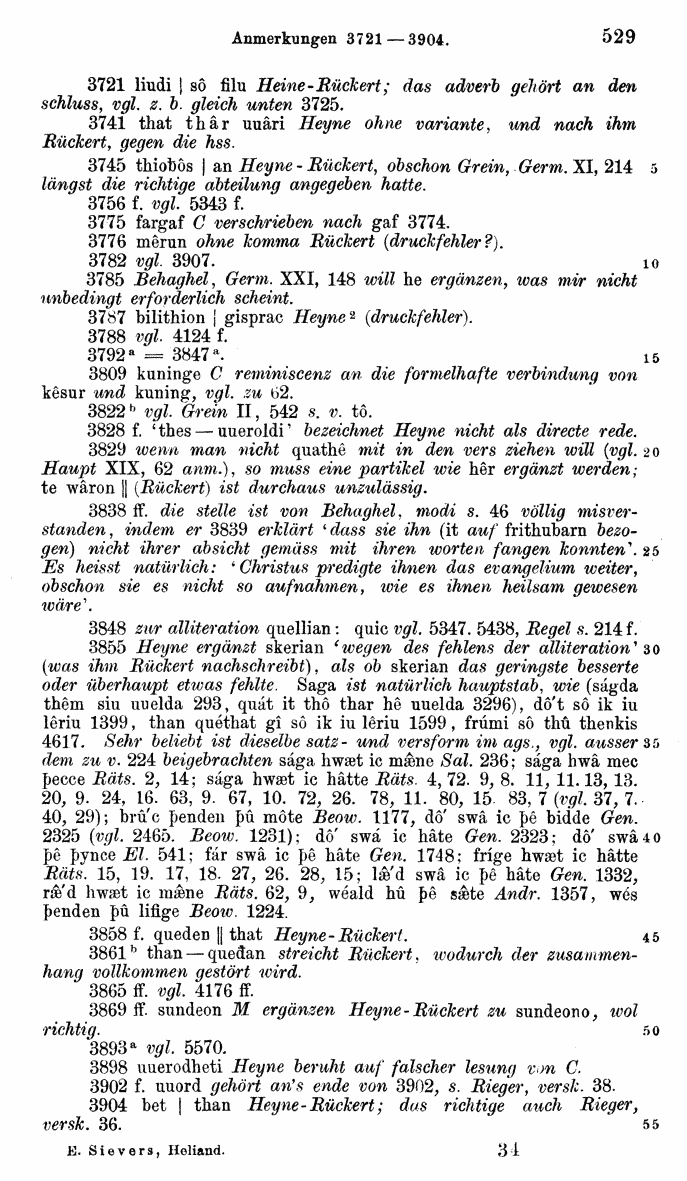HELIAND herausgegeben von Eduard Sievers (1878) p.  529.