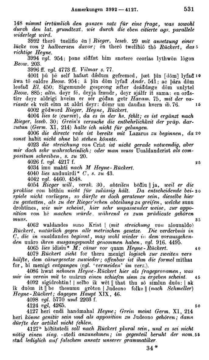 HELIAND herausgegeben von Eduard Sievers (1878) p.  531.