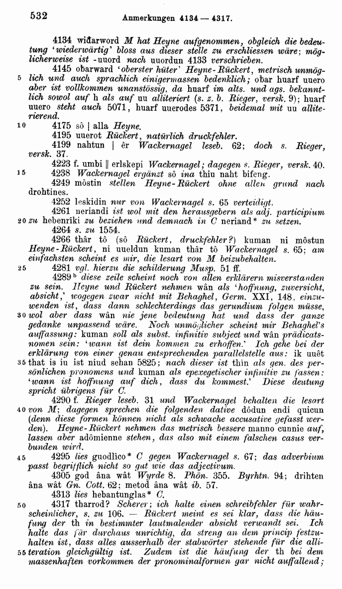 HELIAND herausgegeben von Eduard Sievers (1878) p.  532.