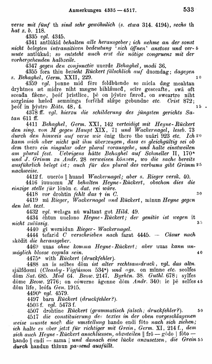 HELIAND herausgegeben von Eduard Sievers (1878) p.  533.