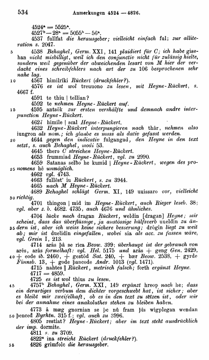 HELIAND herausgegeben von Eduard Sievers (1878) p.  534.