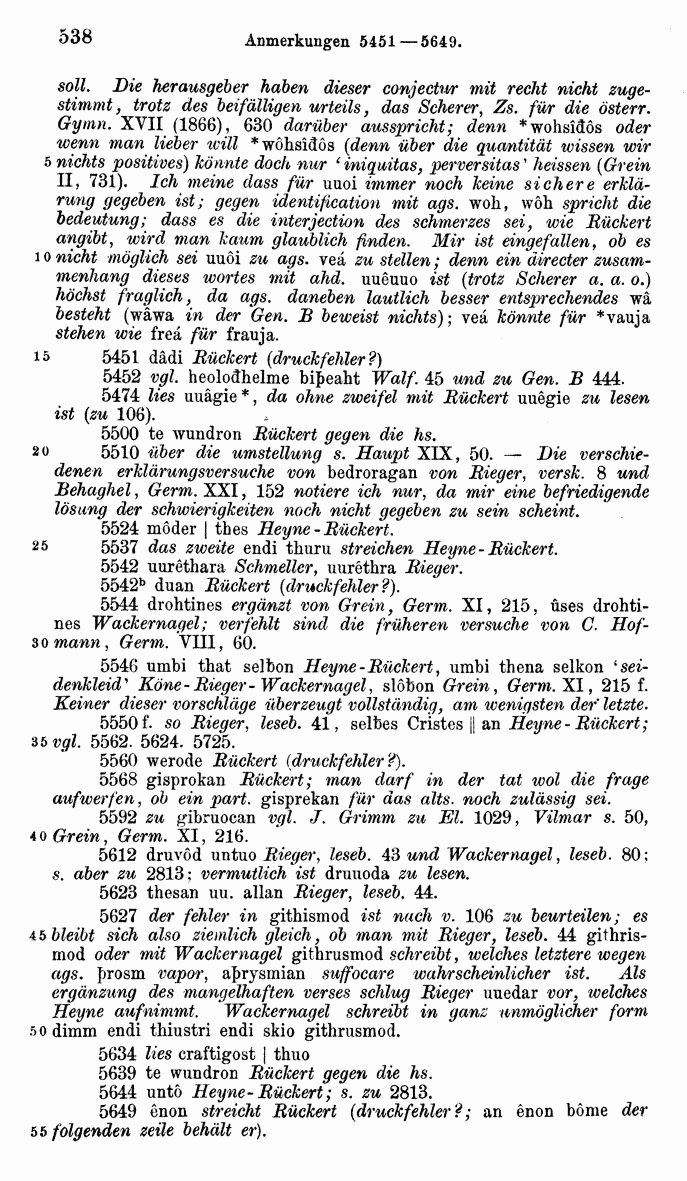HELIAND herausgegeben von Eduard Sievers (1878) p.  538.