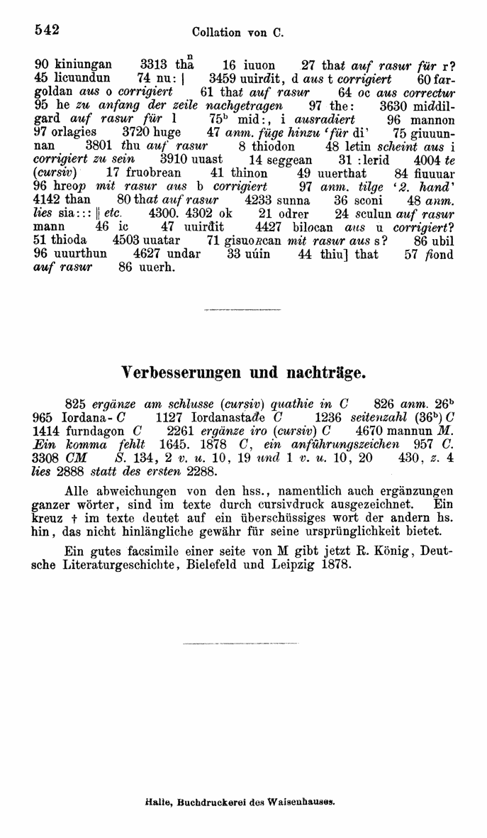 HELIAND herausgegeben von Eduard Sievers (1878) p.  542.