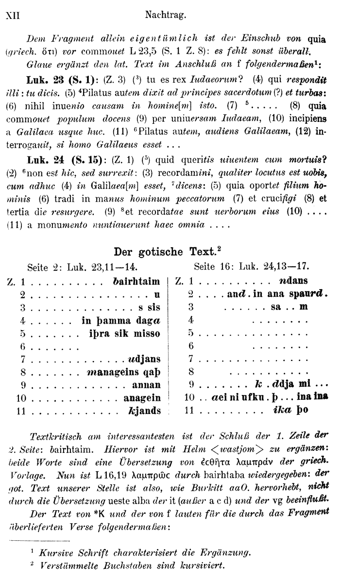Wilhelm Streitberg 1910: Gotisch-Griechisch-Deutsches Wrterbuch p. xii.