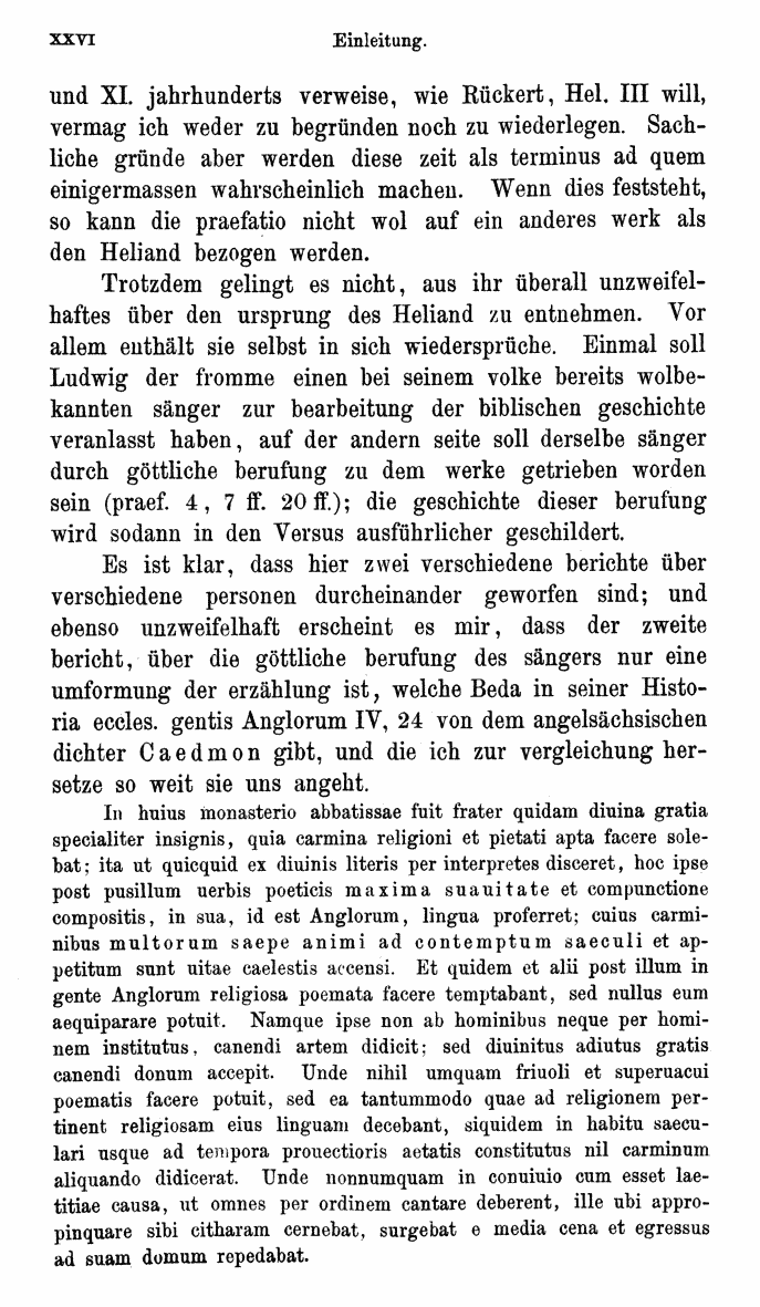 HELIAND herausgegeben von Eduard Sievers (1878) p.  xxvi.