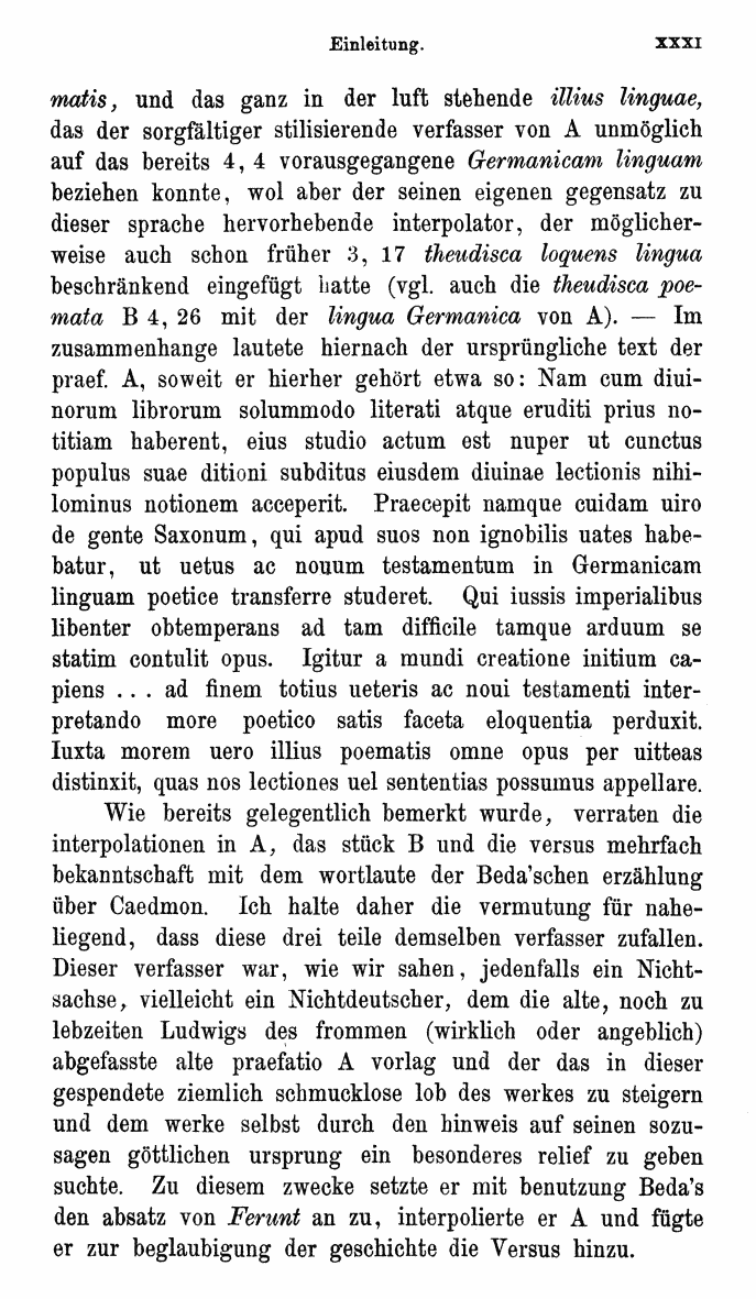 HELIAND herausgegeben von Eduard Sievers (1878) p.  xxxi.