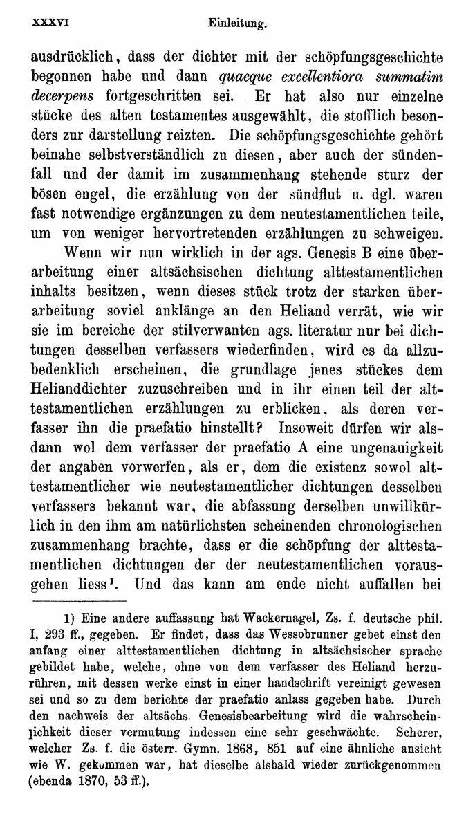 HELIAND herausgegeben von Eduard Sievers (1878) p.  xxxvi.