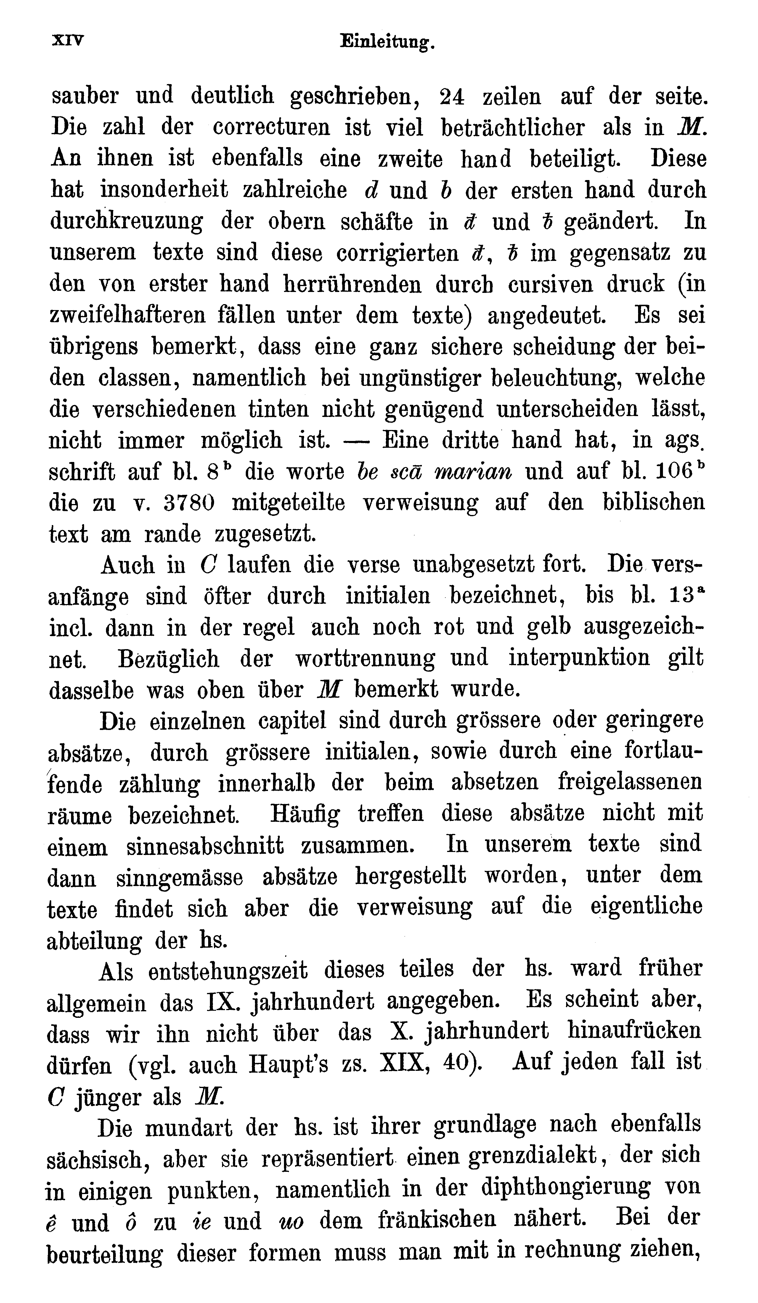 facsimile image (Sievers 1878, p. xiv)