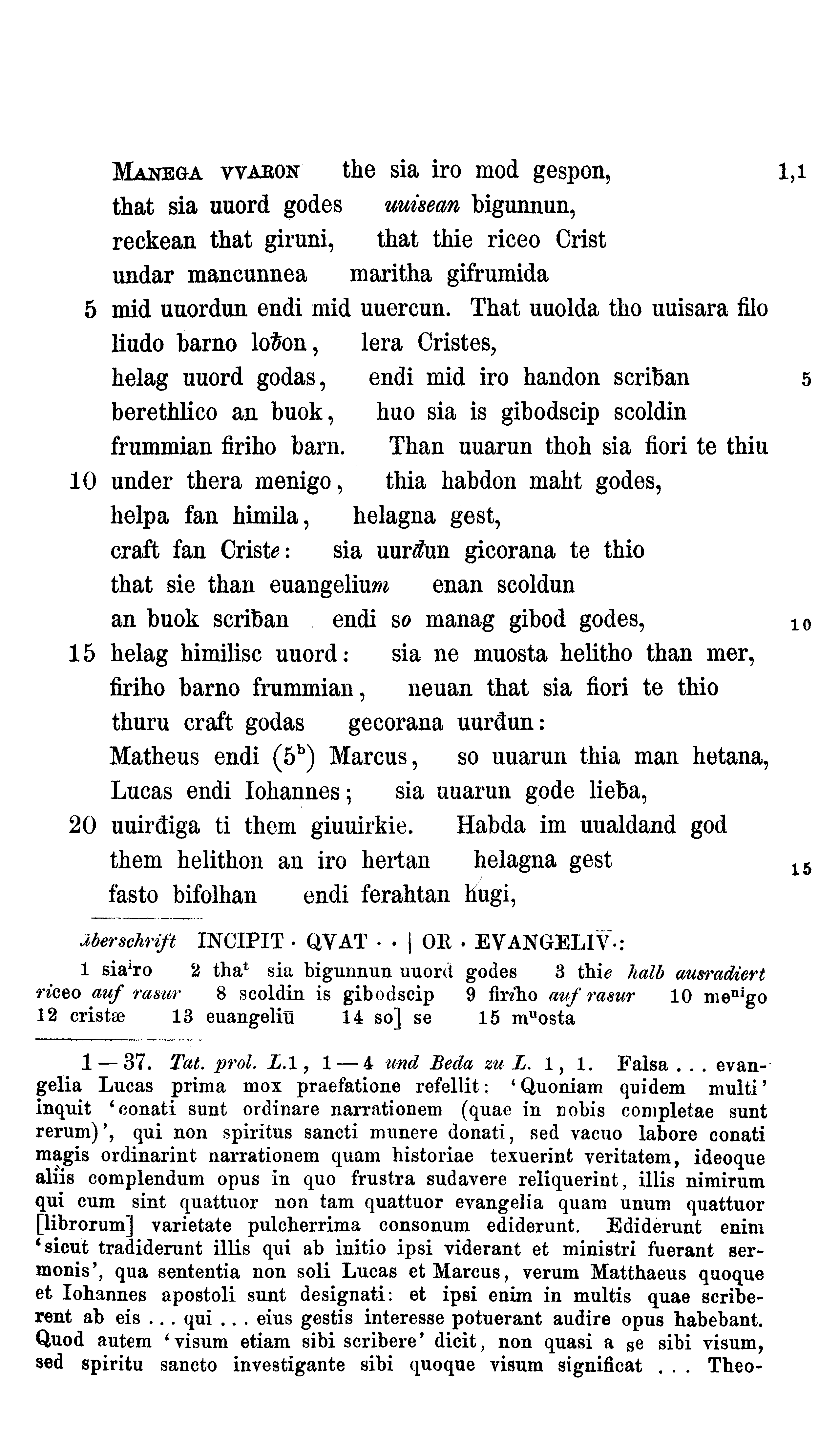 facsimile image (Sievers 1878, p. 7)
