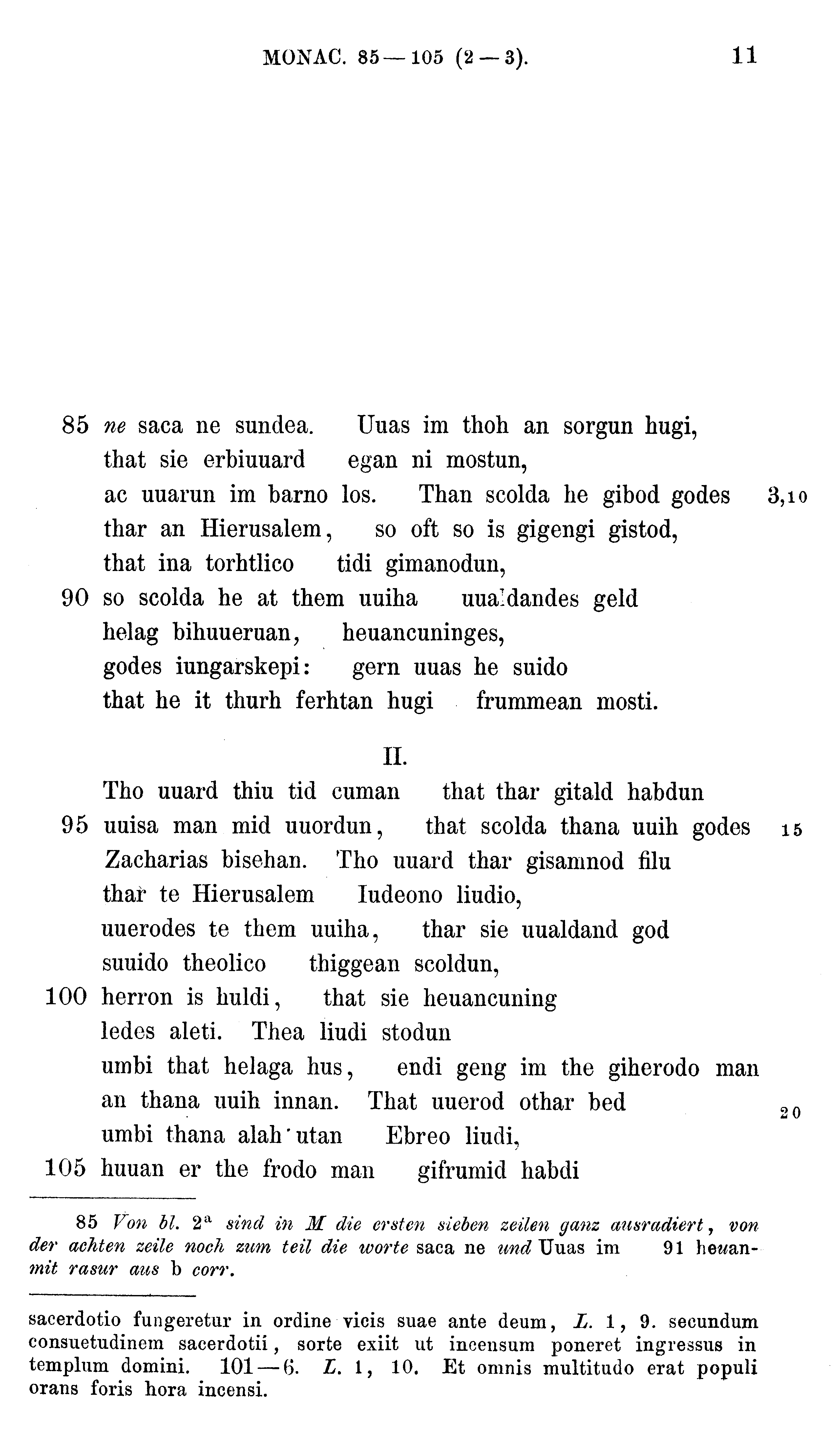 facsimile image (Sievers 1878, p. 11)