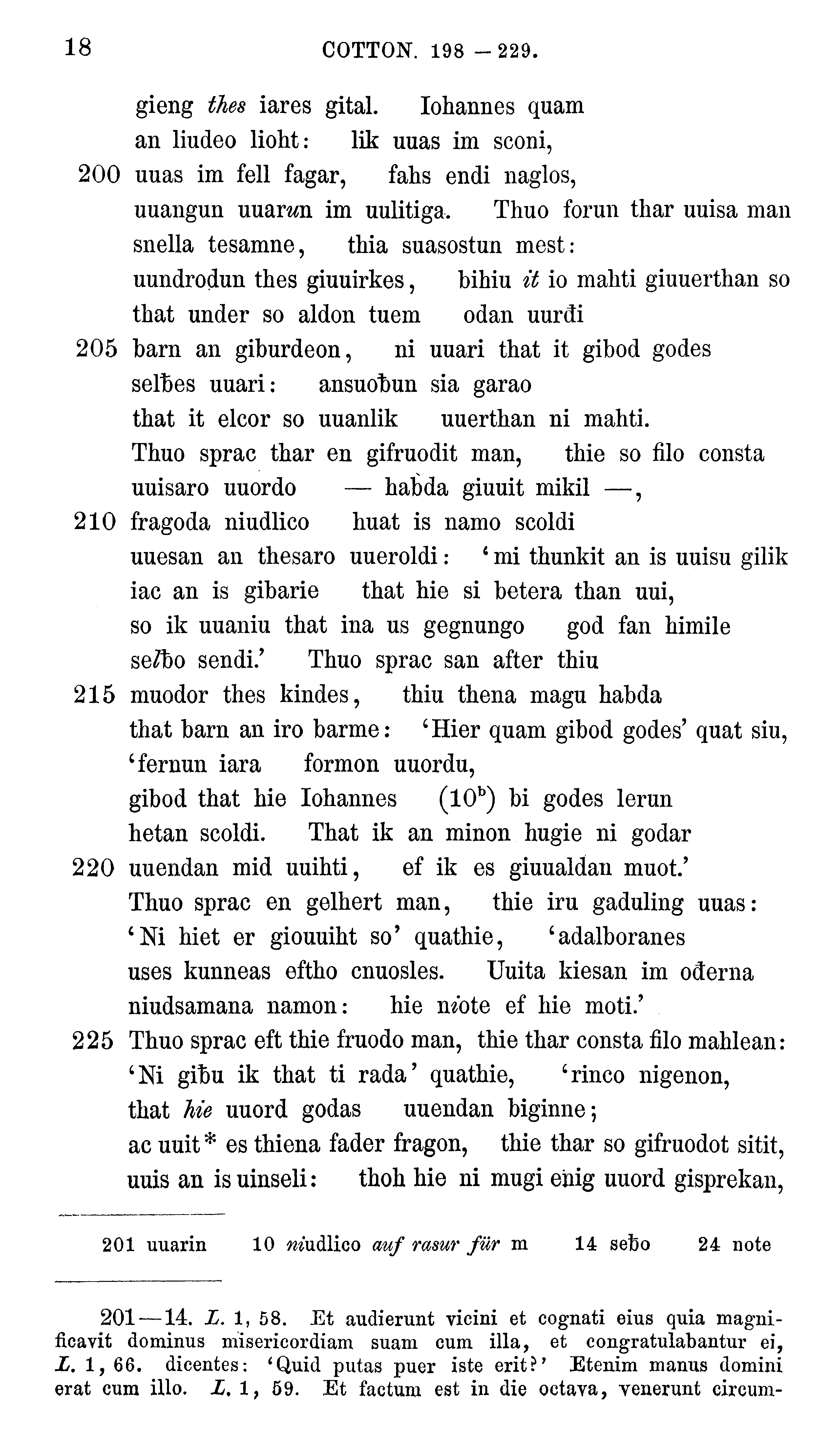 facsimile image (Sievers 1878, p. 18)