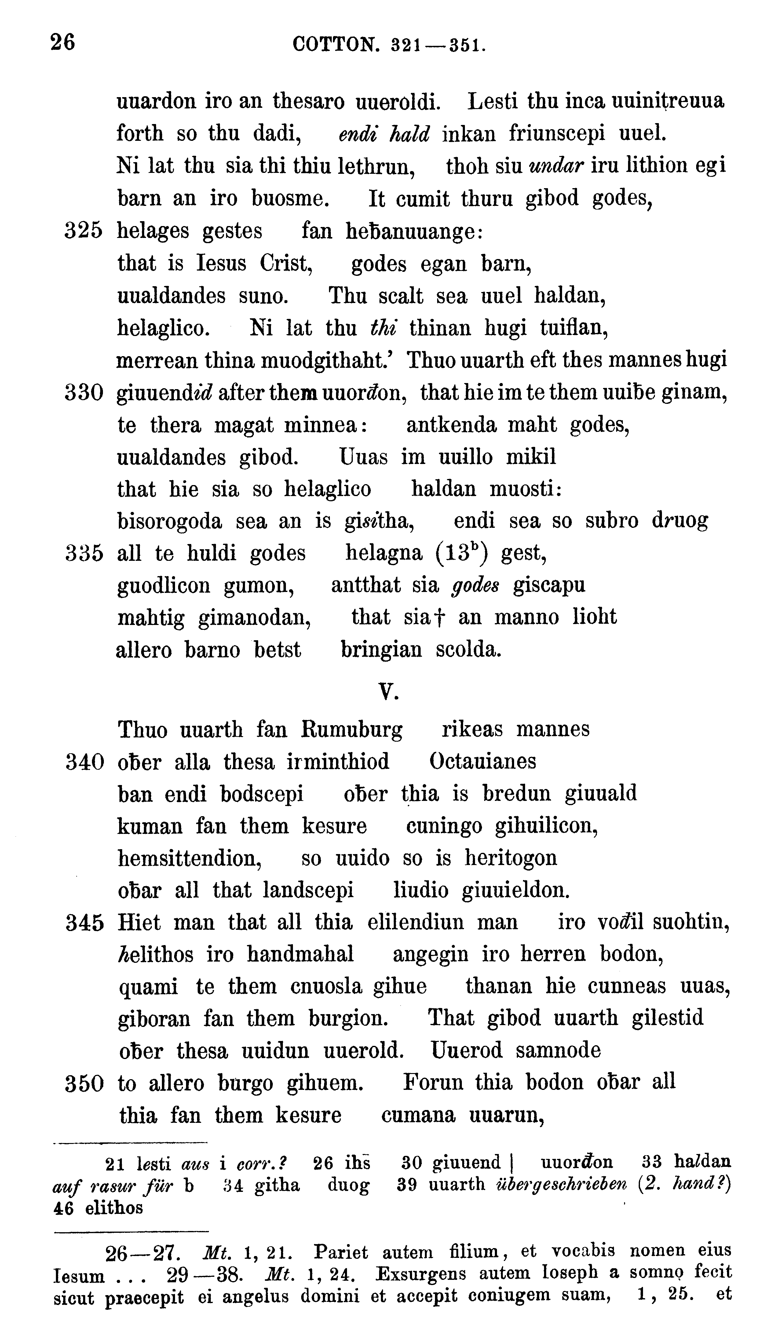 facsimile image (Sievers 1878, p. 26)