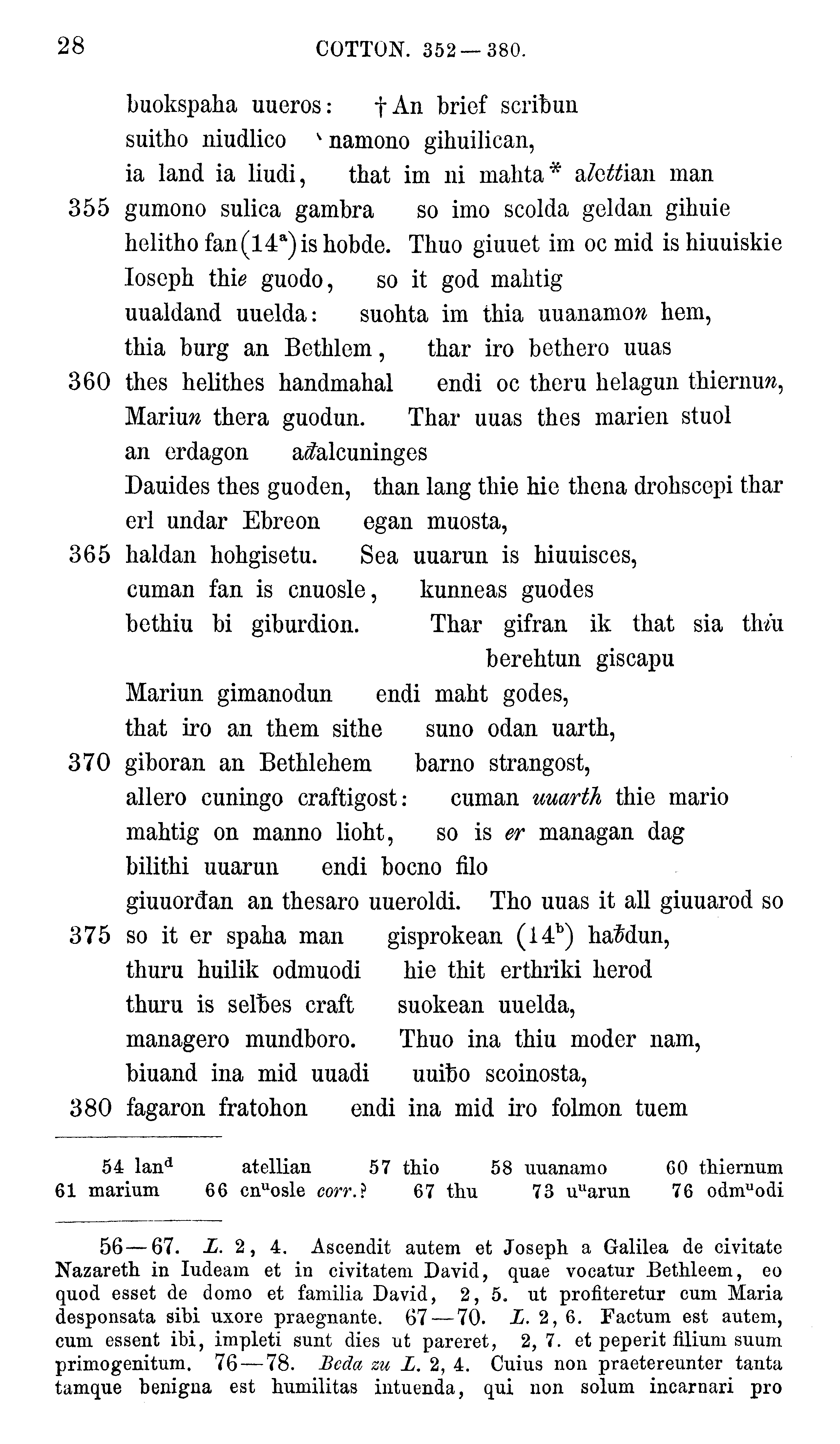 facsimile image (Sievers 1878, p. 28)