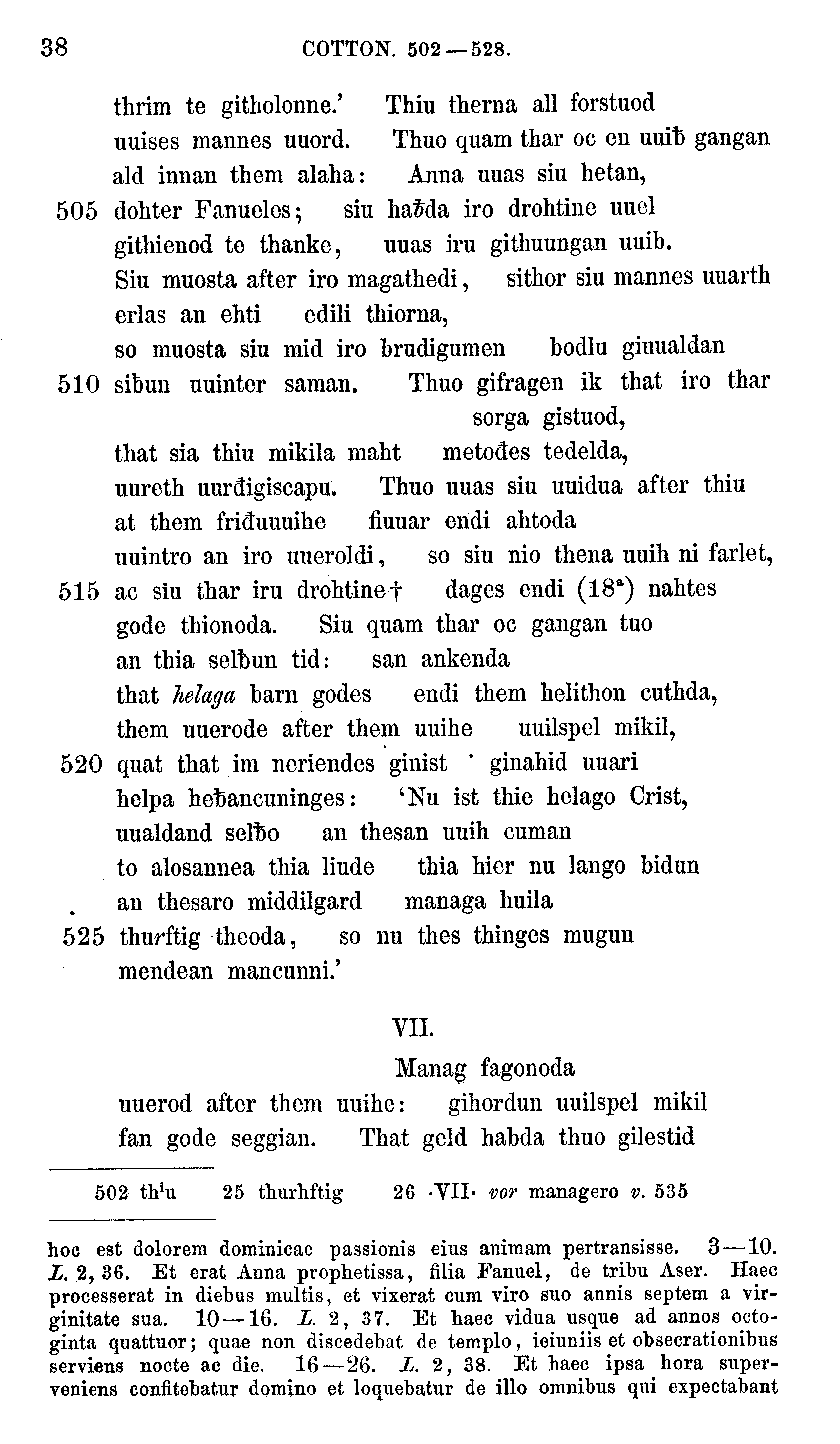 facsimile image (Sievers 1878, p. 38)