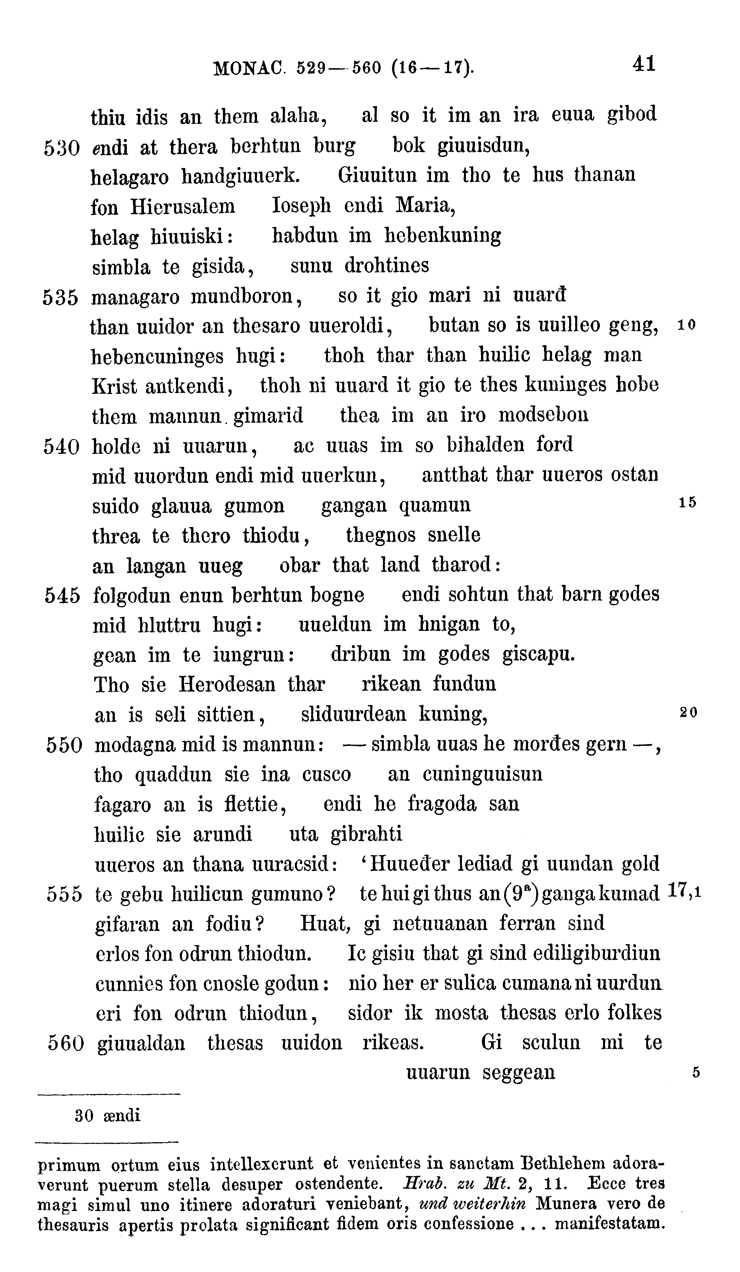 facsimile image (Sievers 1878, p. 41)