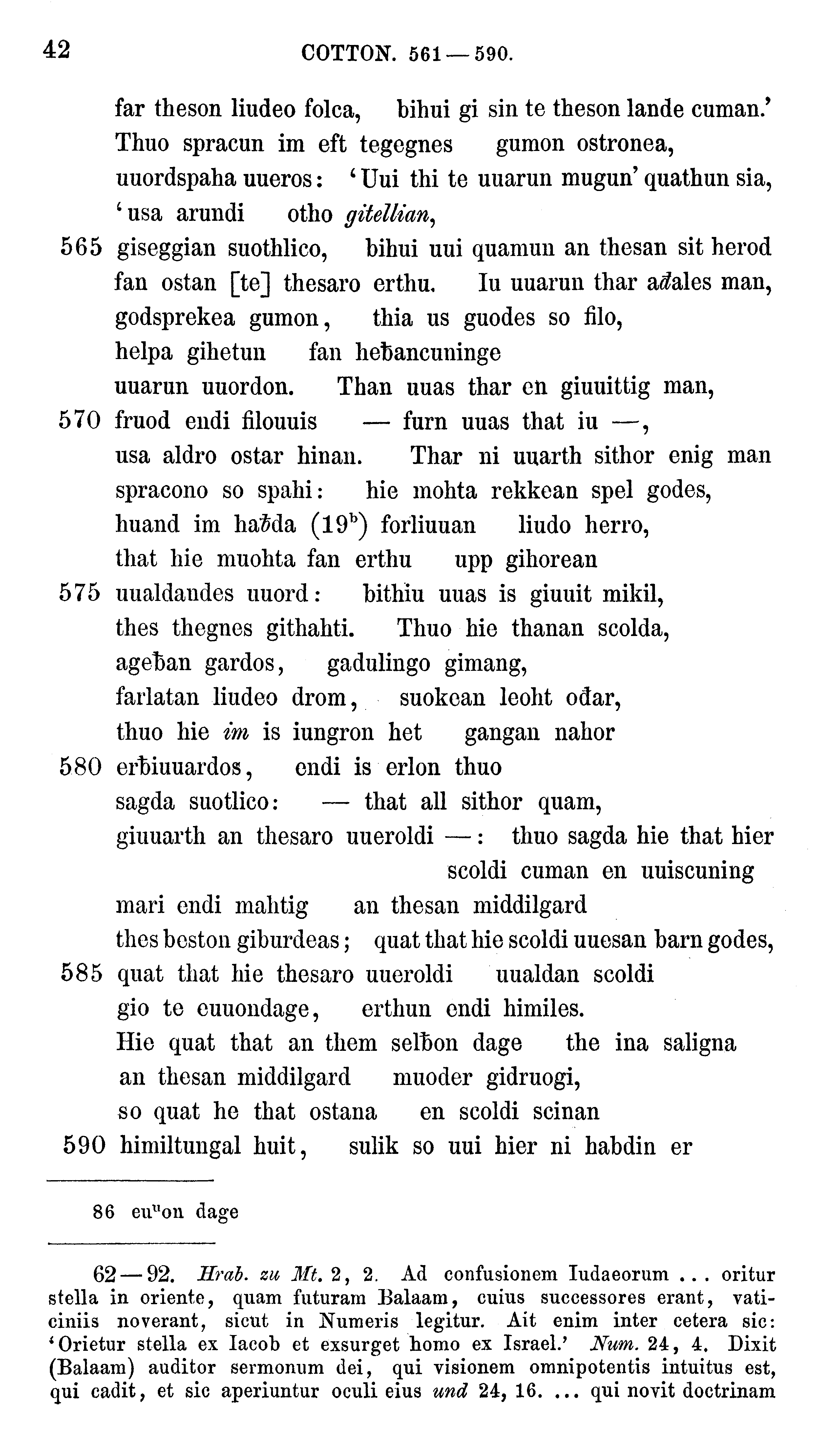 facsimile image (Sievers 1878, p. 42)