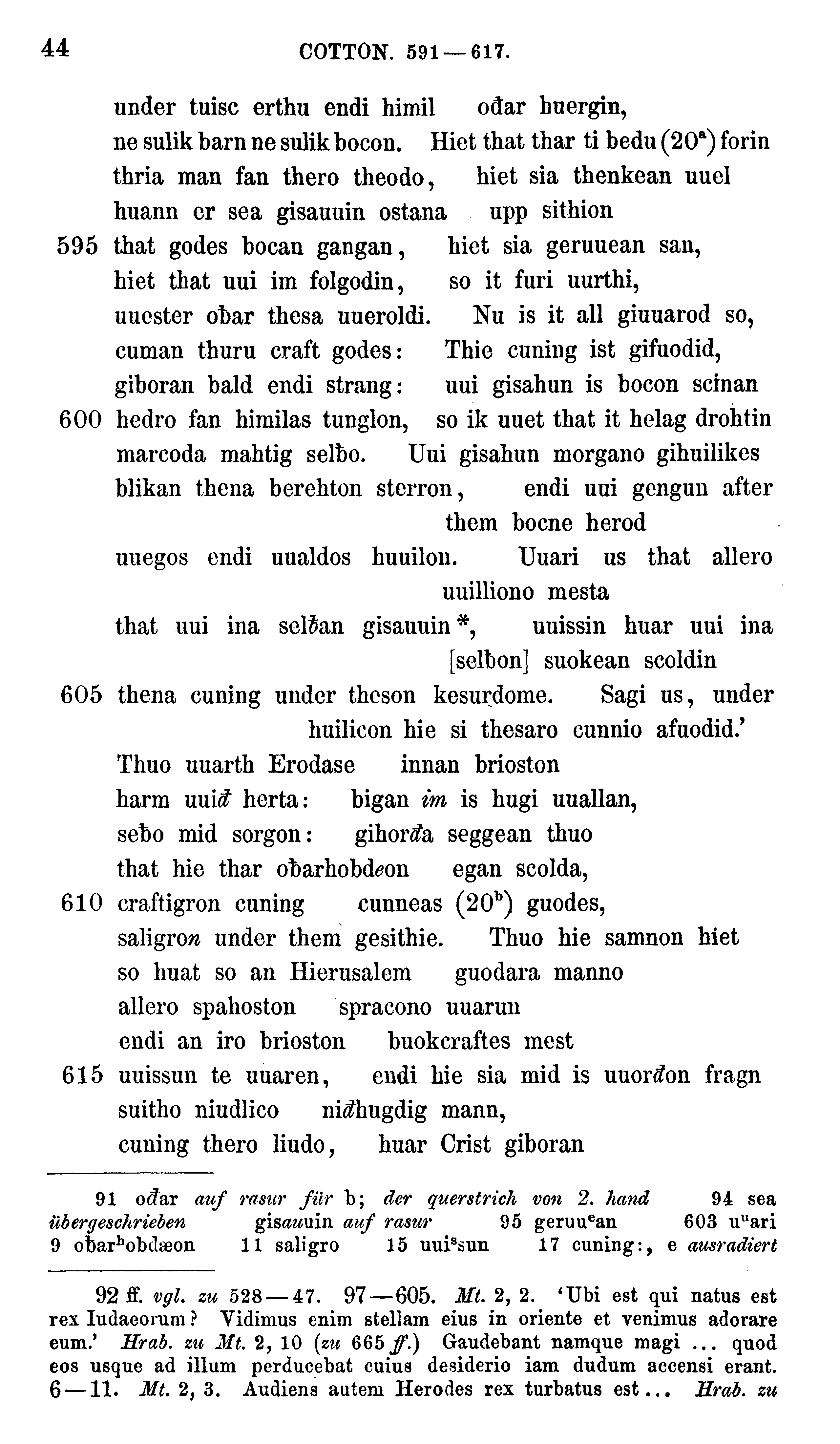 facsimile image (Sievers 1878, p. 44)