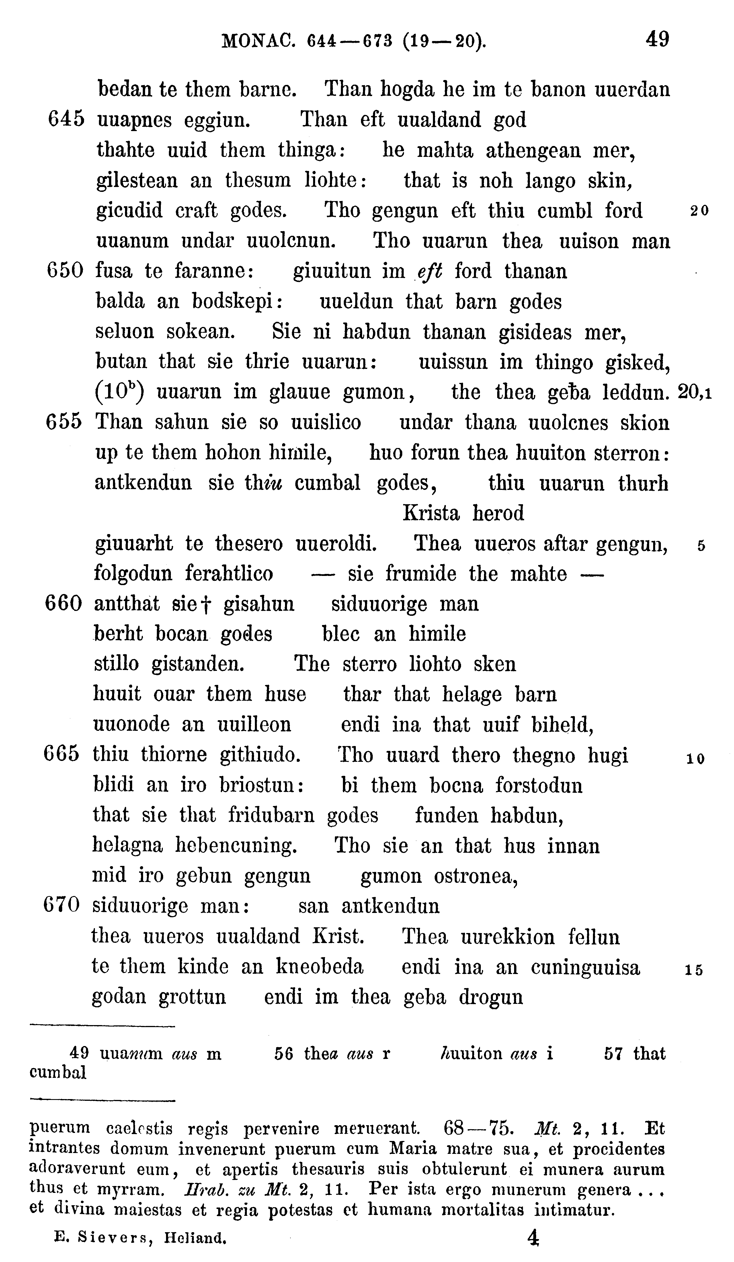 facsimile image (Sievers 1878, p. 49)