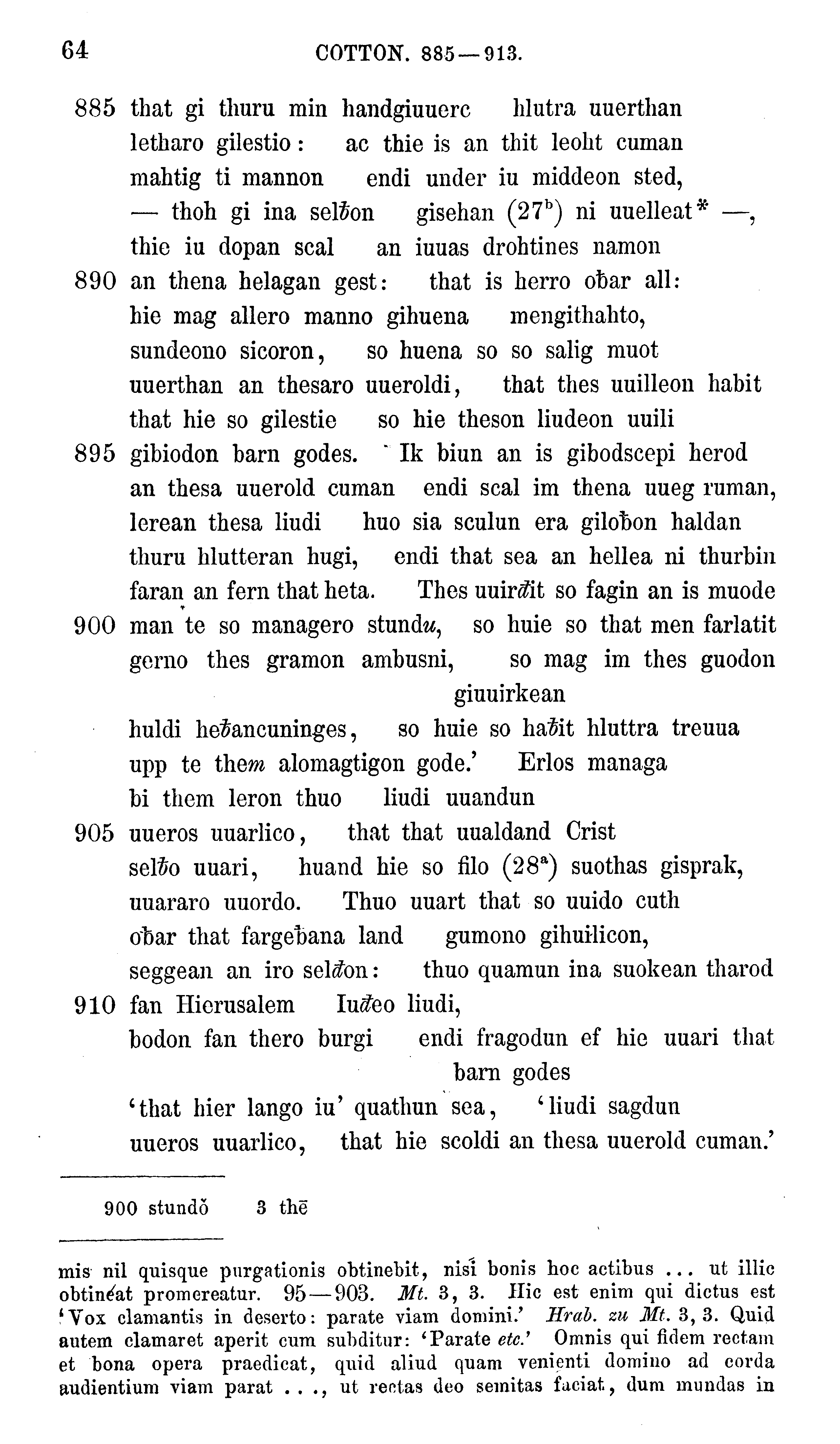 facsimile image (Sievers 1878, p. 64)