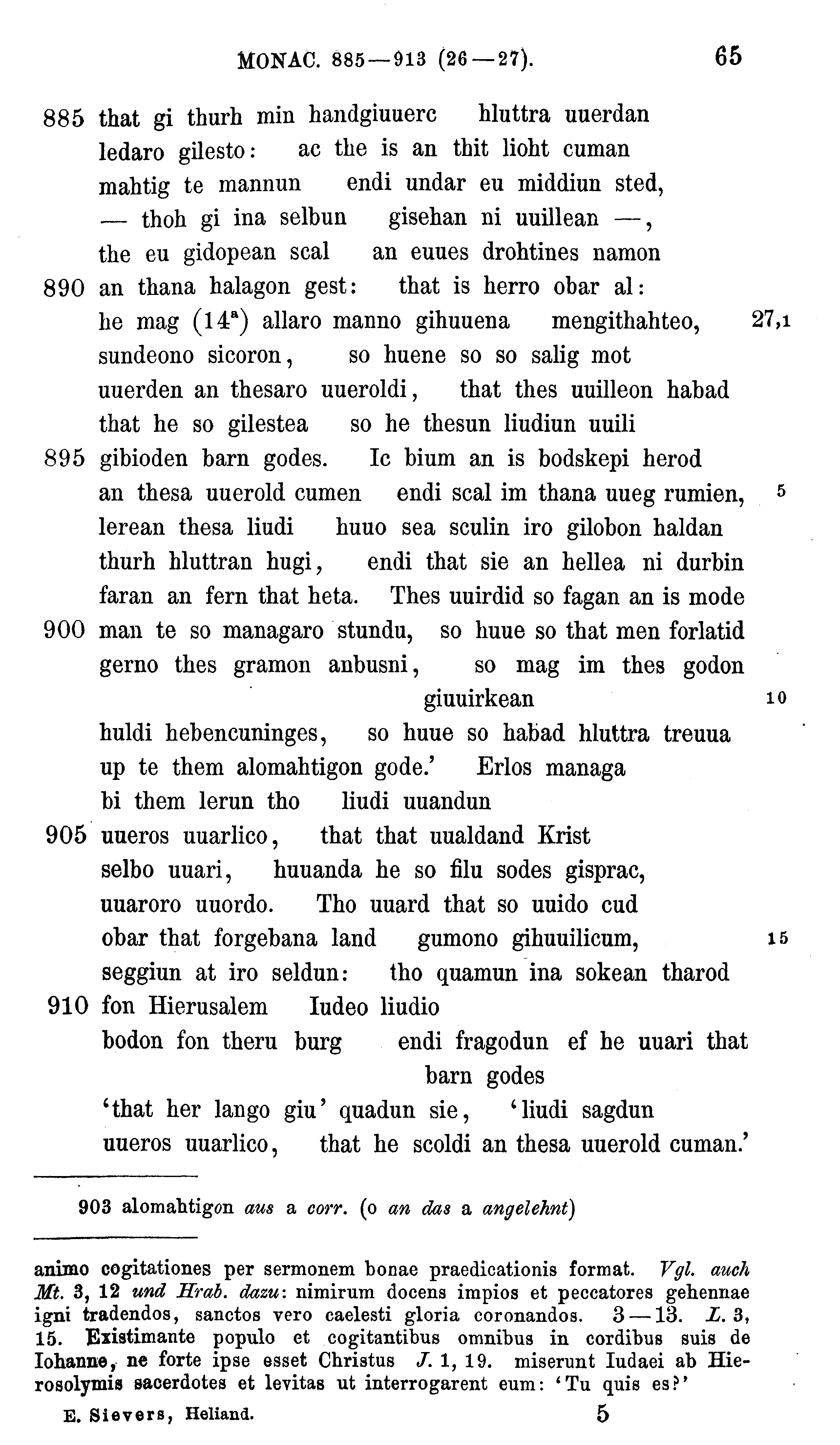 facsimile image (Sievers 1878, p. 65)