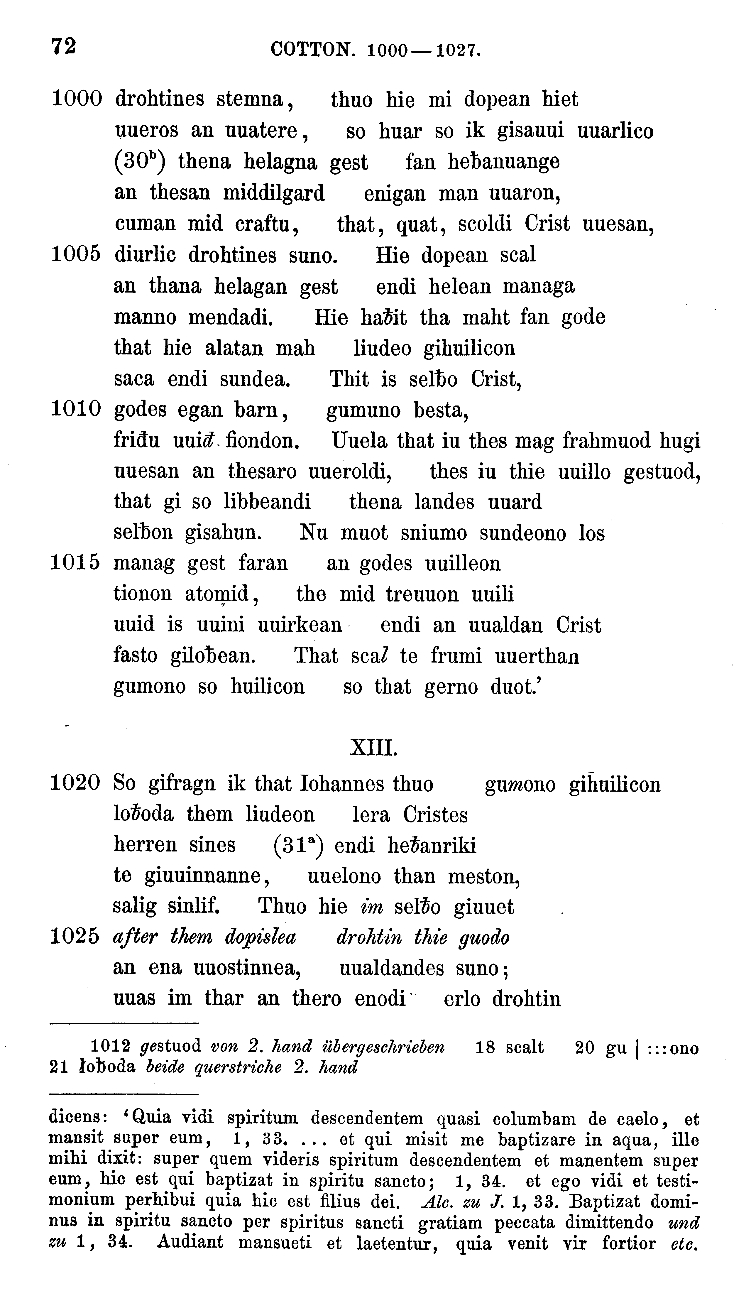 facsimile image (Sievers 1878, p. 72)