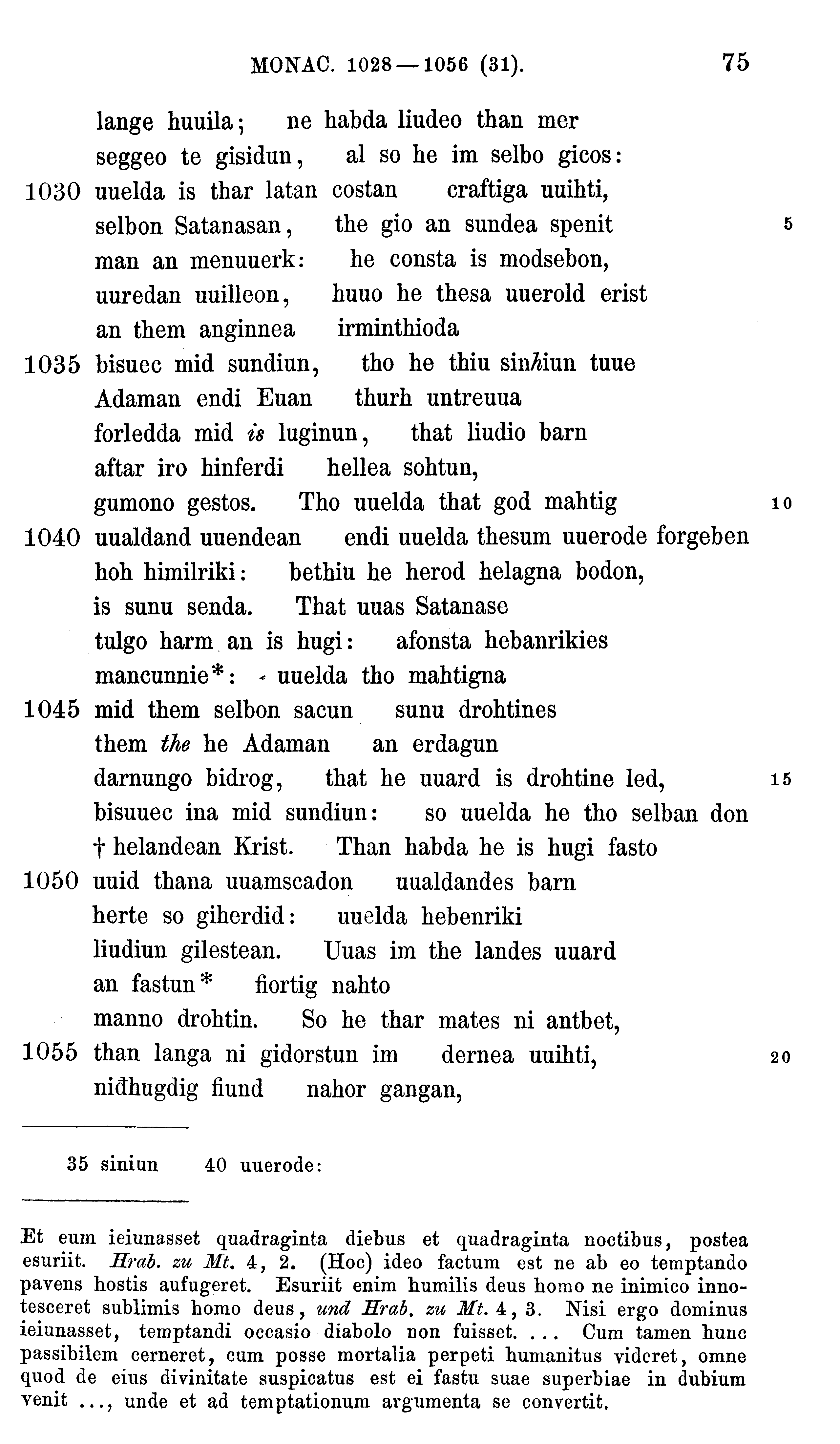 facsimile image (Sievers 1878, p. 75)