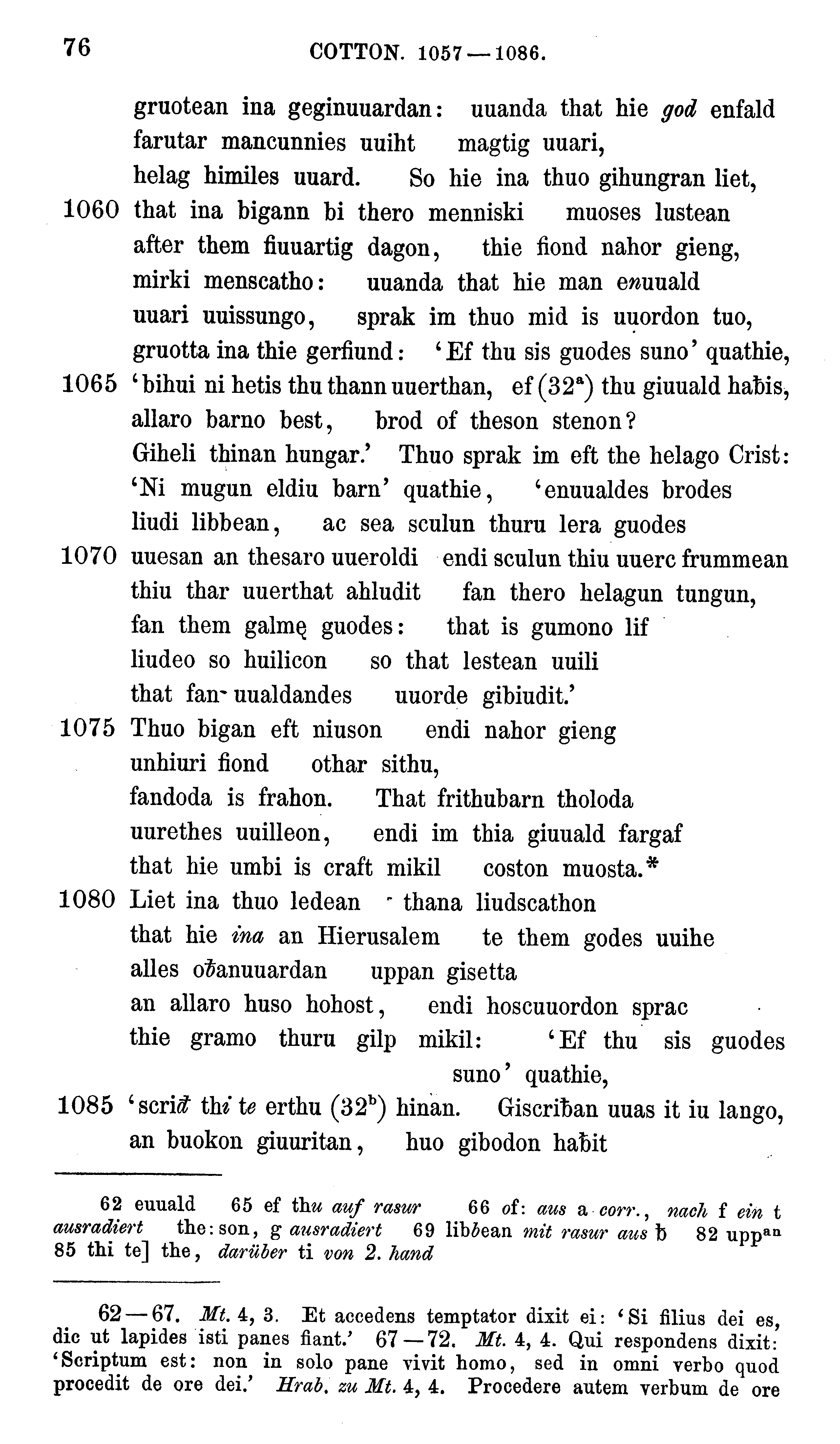 facsimile image (Sievers 1878, p. 76)