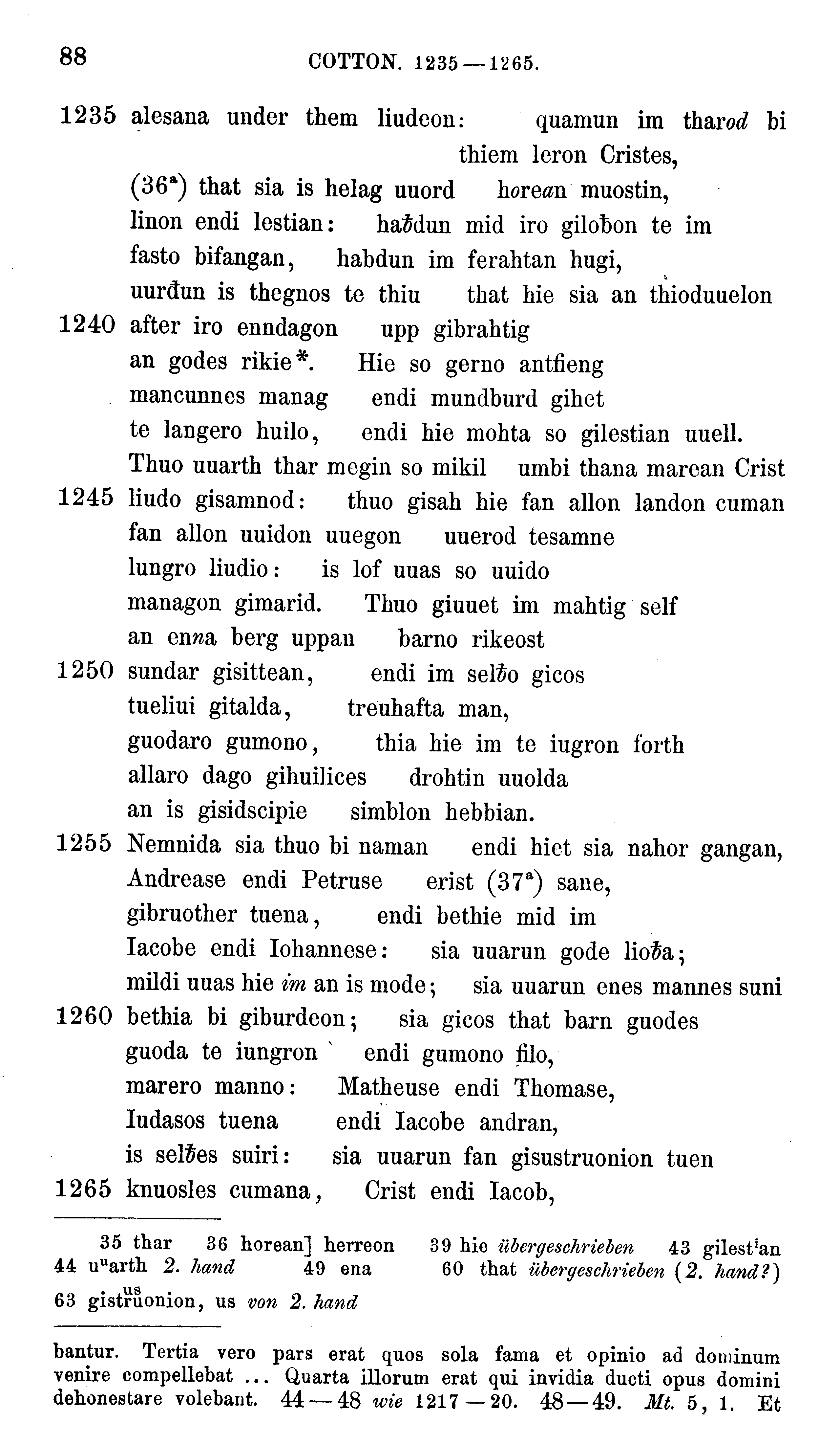 facsimile image (Sievers 1878, p. 88)