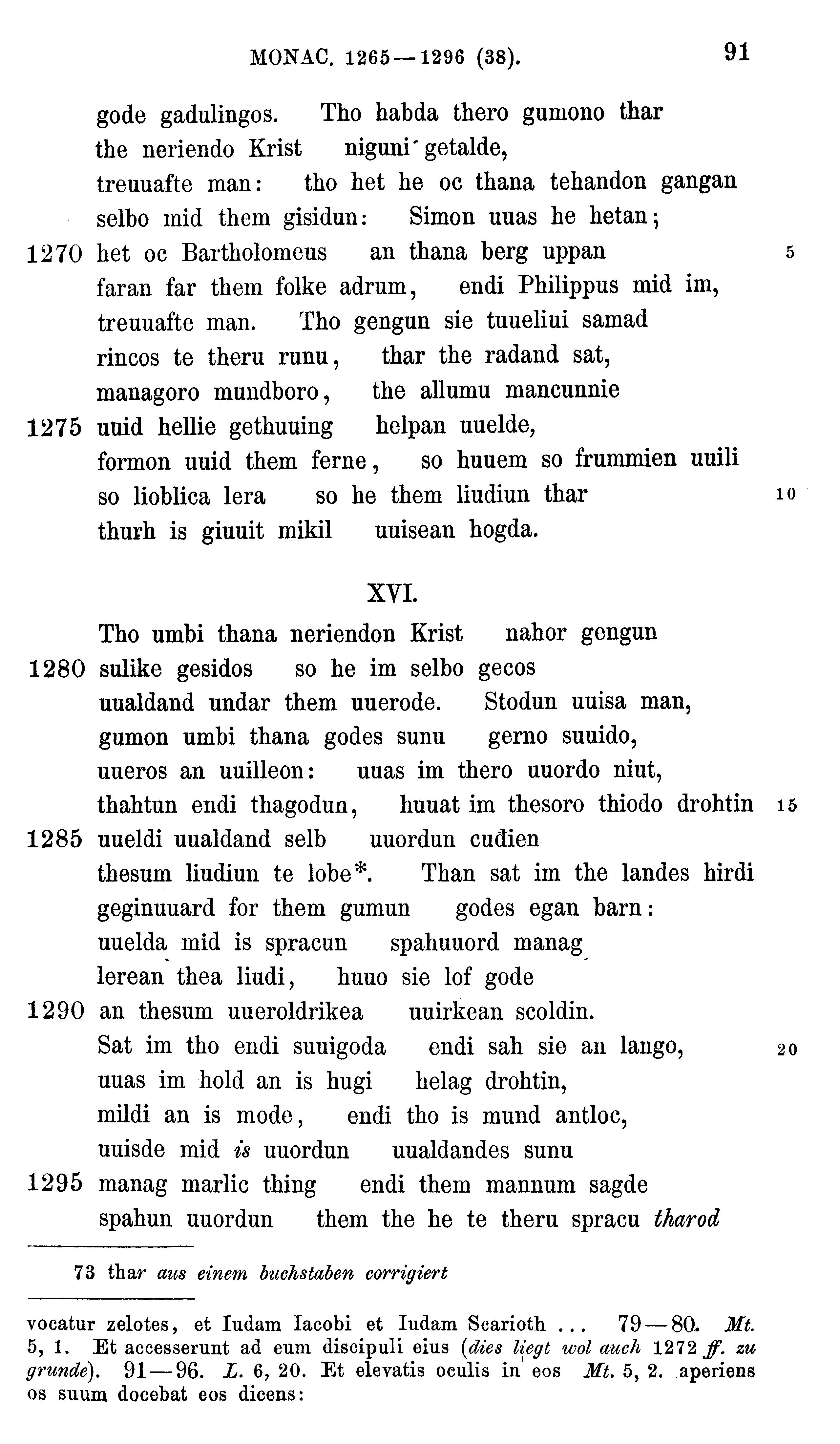 facsimile image (Sievers 1878, p. 91)