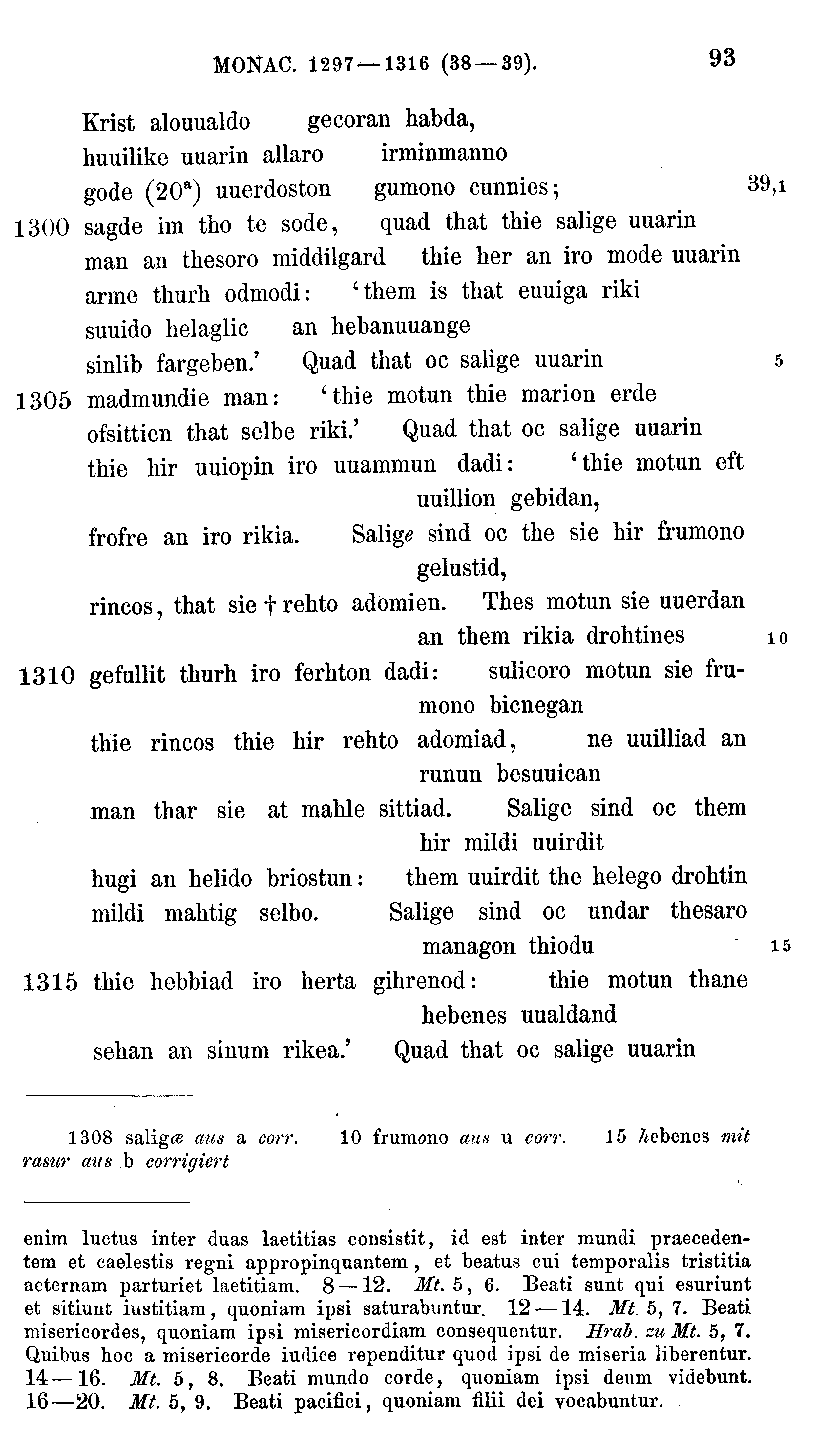 facsimile image (Sievers 1878, p. 93)