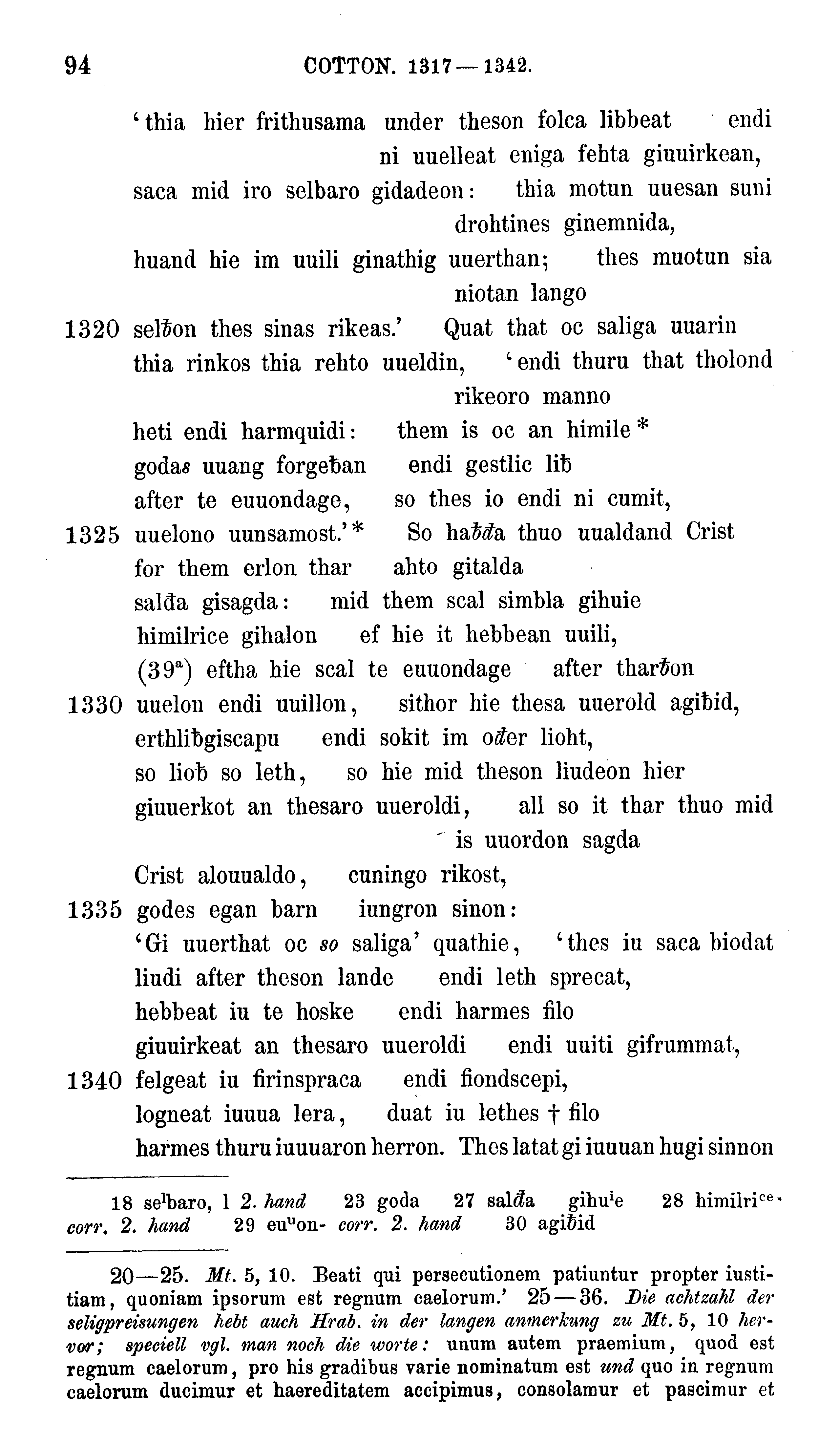 facsimile image (Sievers 1878, p. 94)