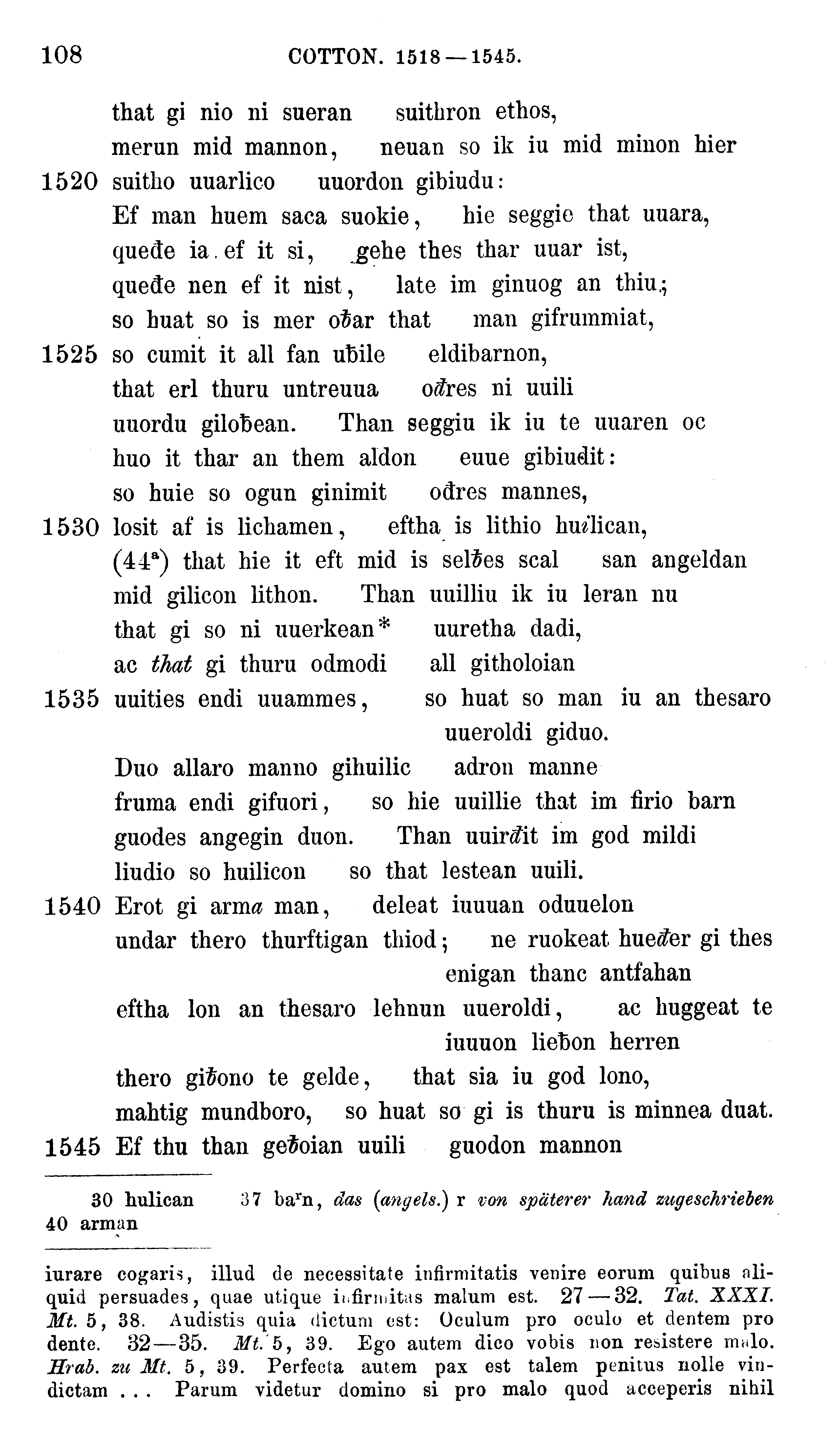 facsimile image (Sievers 1878, p. 108)