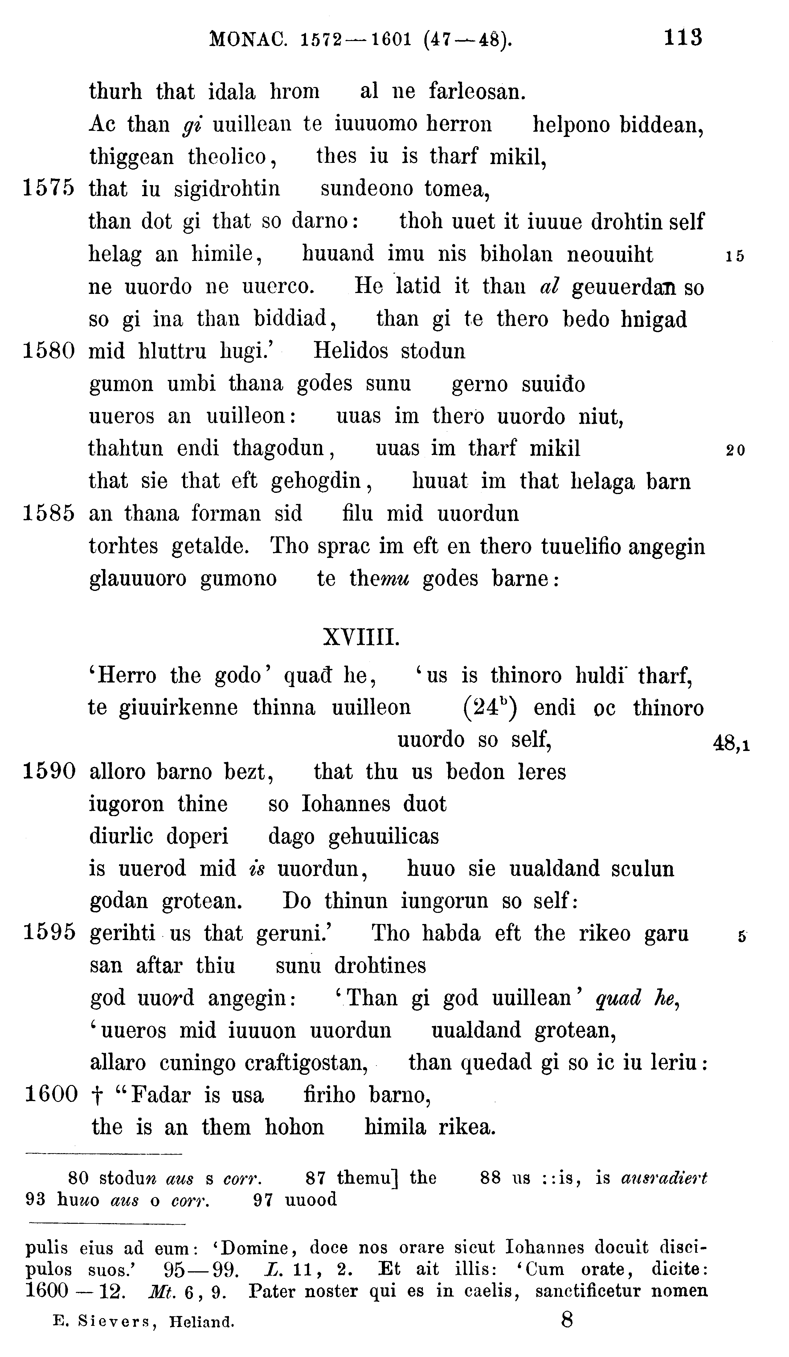 facsimile image (Sievers 1878, p. 113)