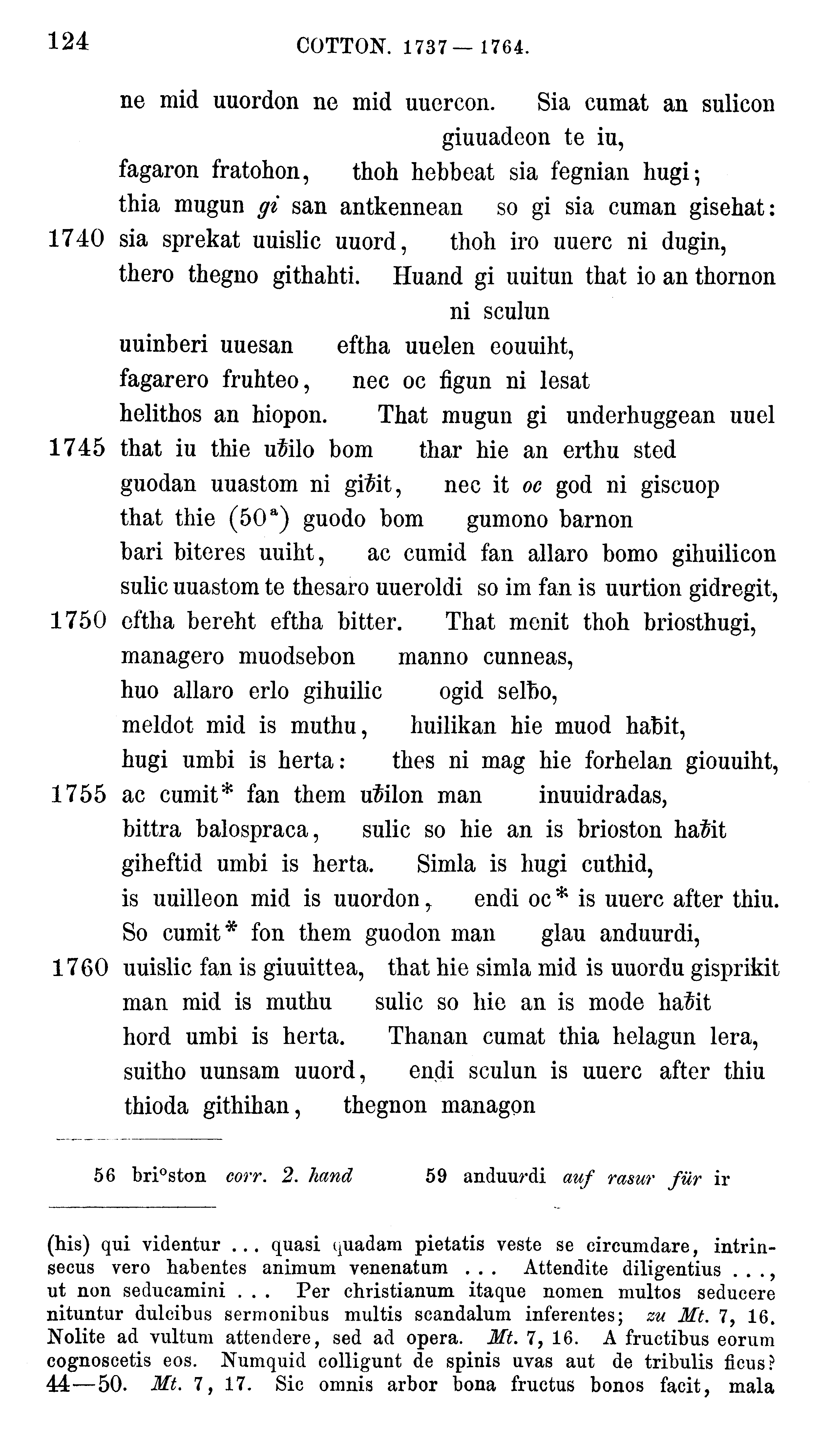 facsimile image (Sievers 1878, p. 124)