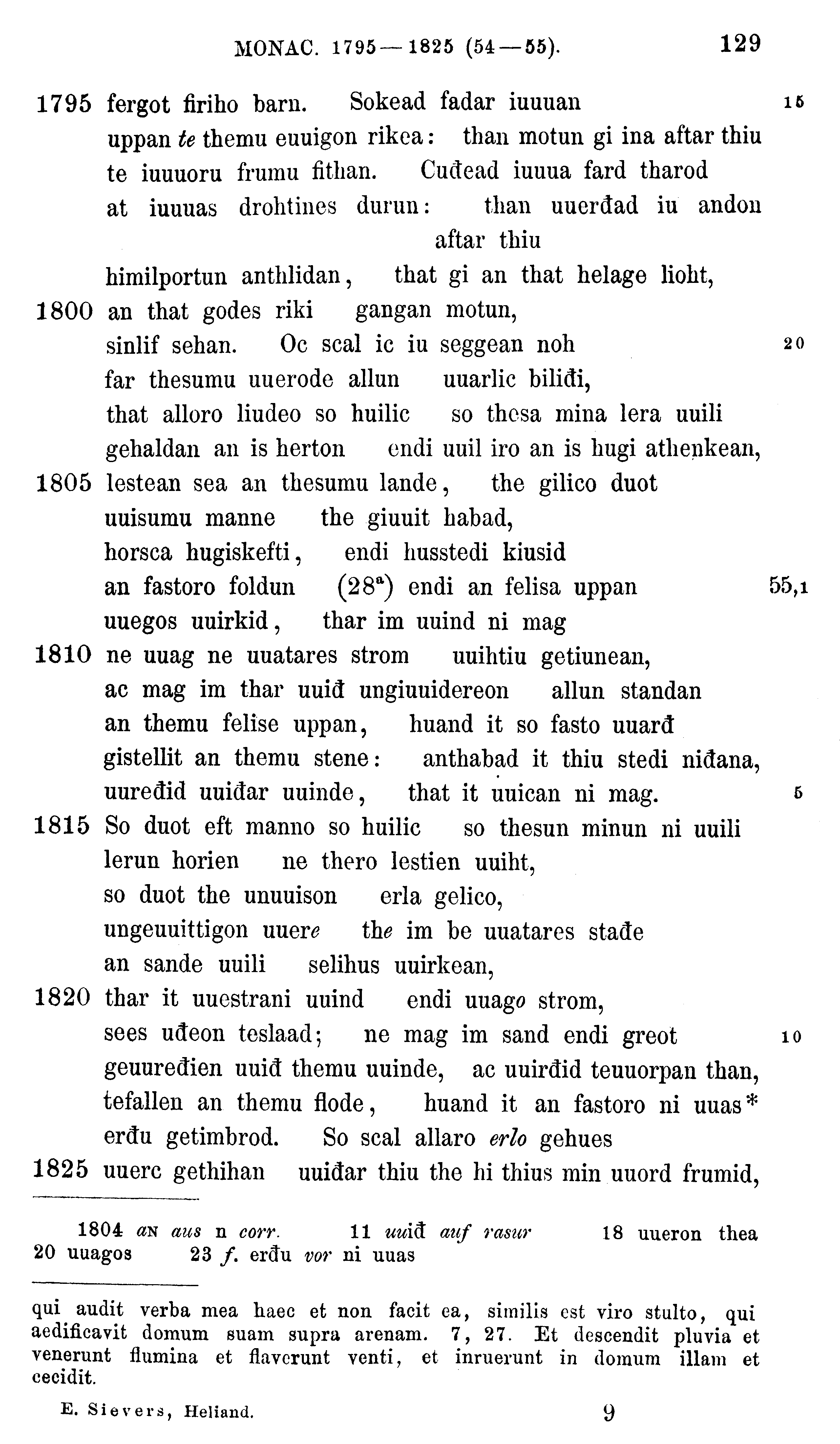 facsimile image (Sievers 1878, p. 129)