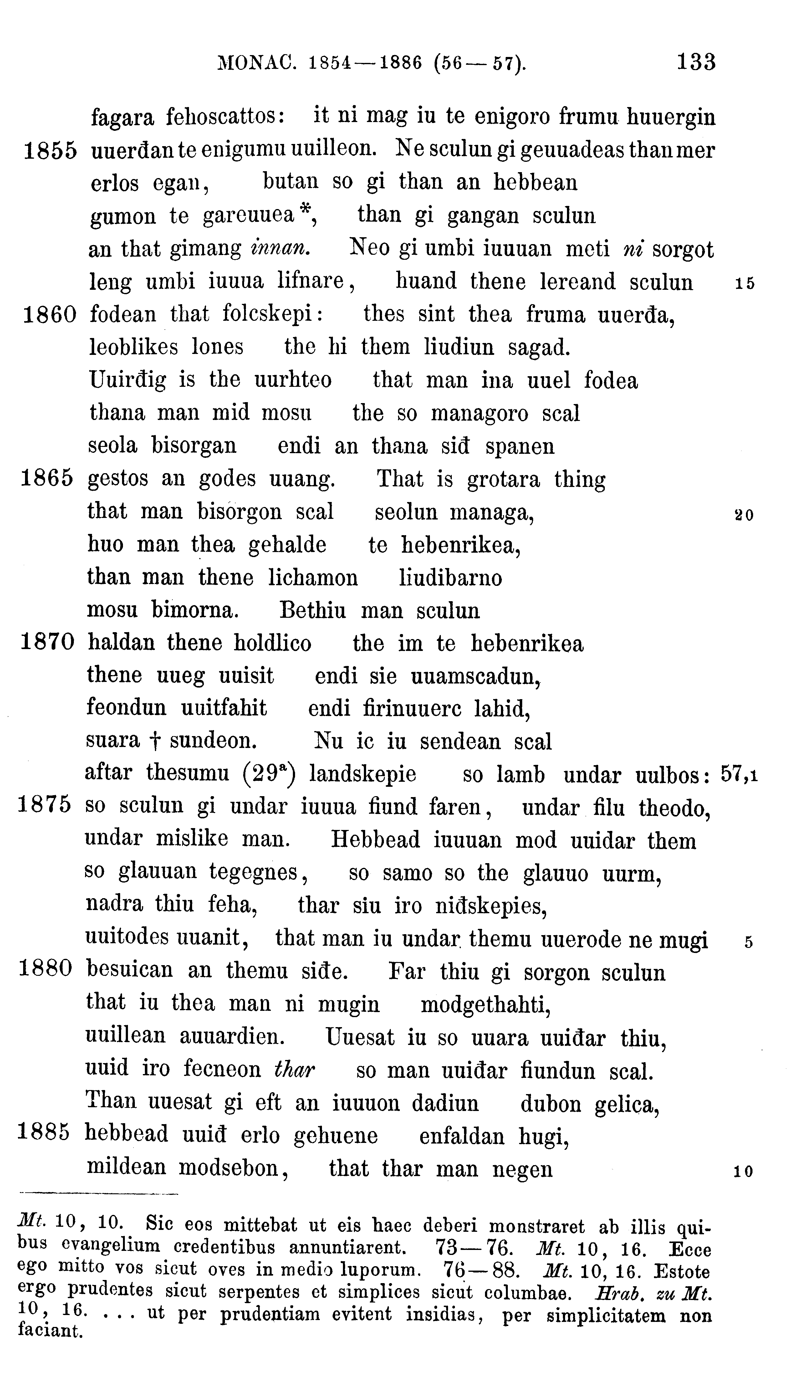 facsimile image (Sievers 1878, p. 133)