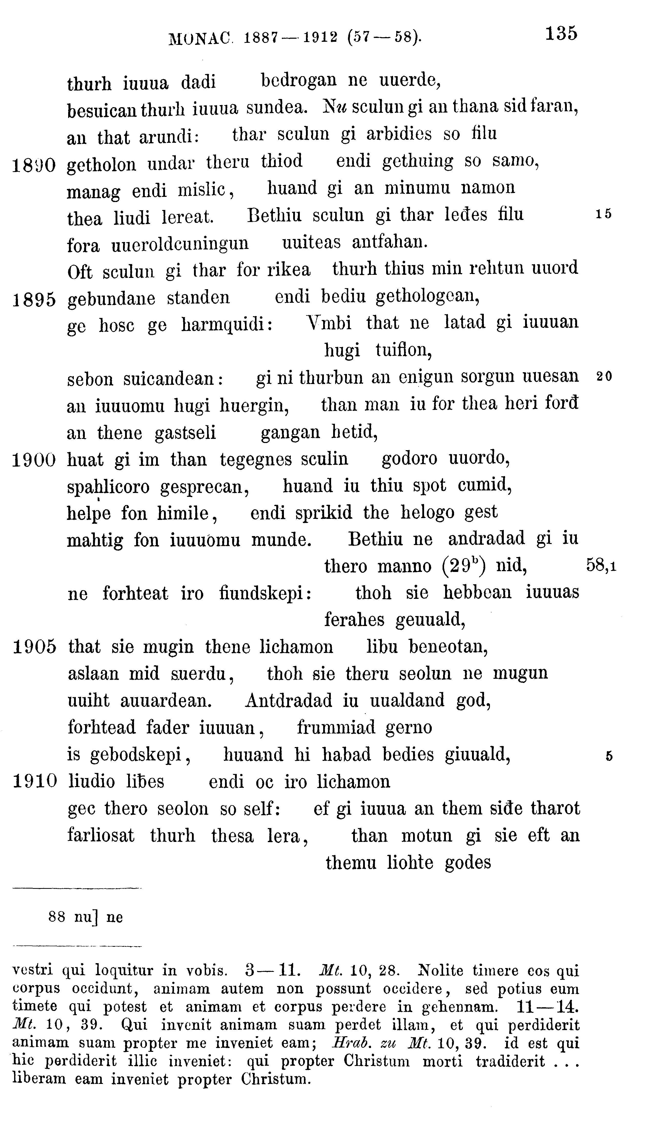 facsimile image (Sievers 1878, p. 135)