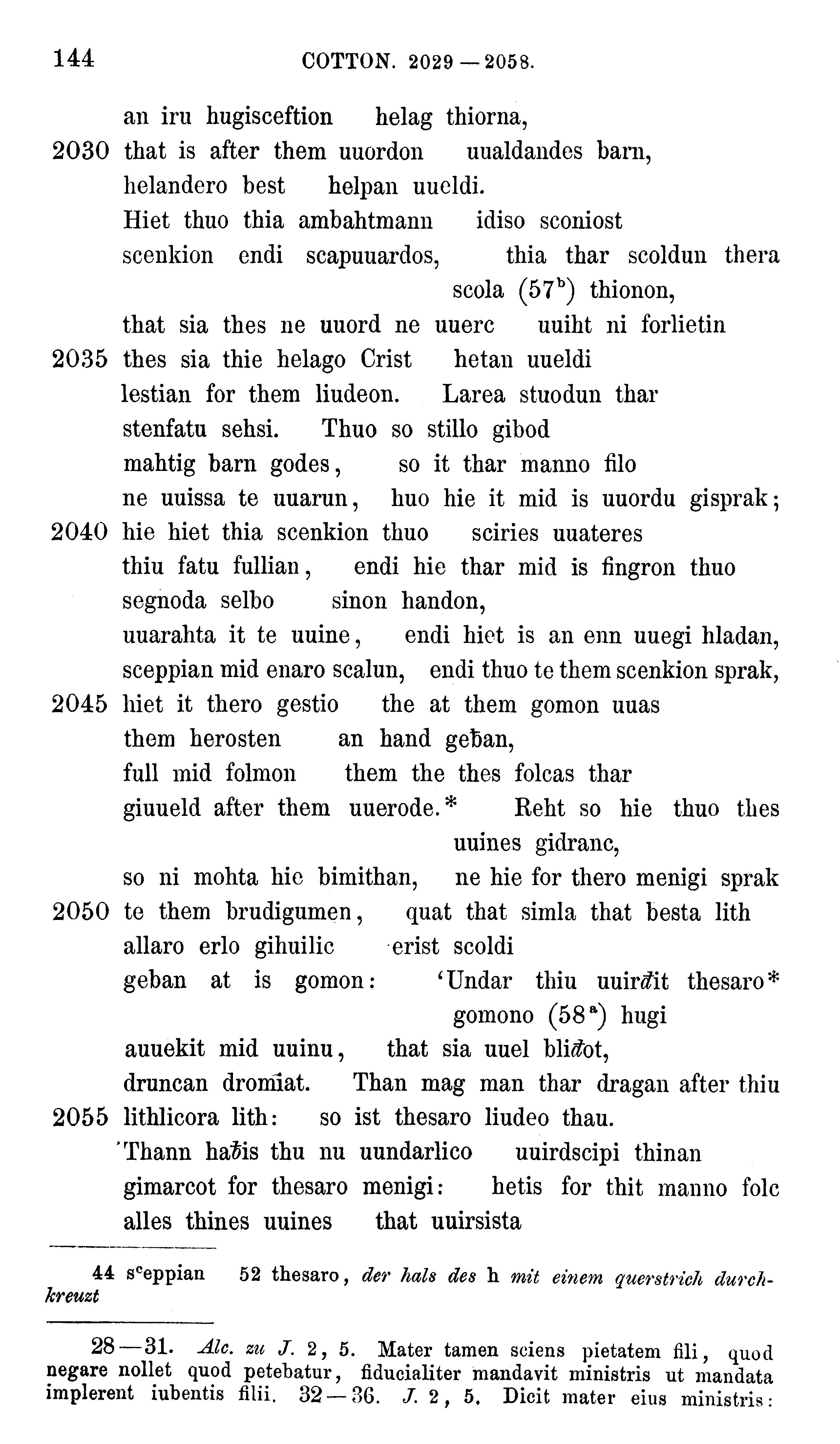 facsimile image (Sievers 1878, p. 144)