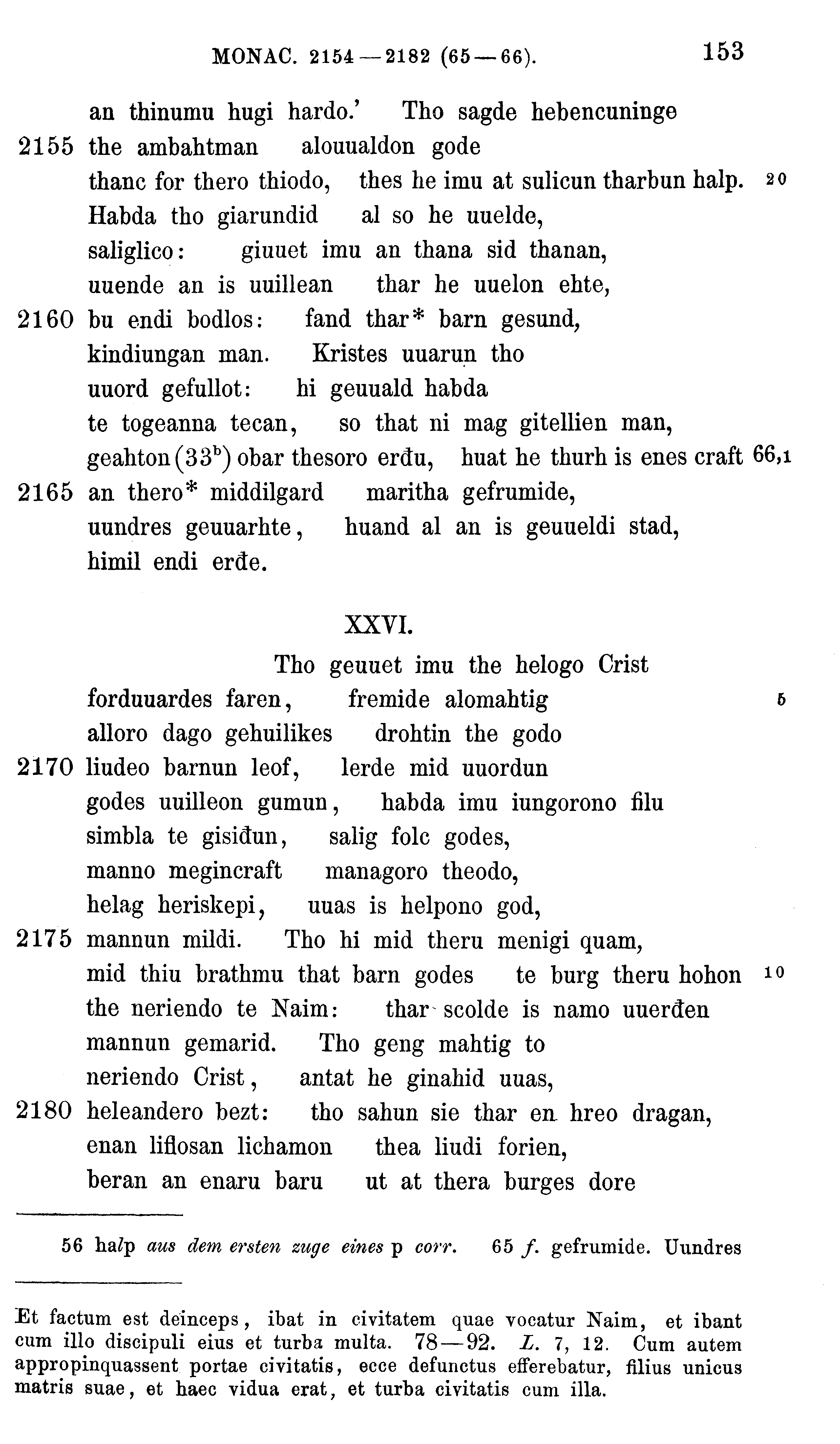 facsimile image (Sievers 1878, p. 153)