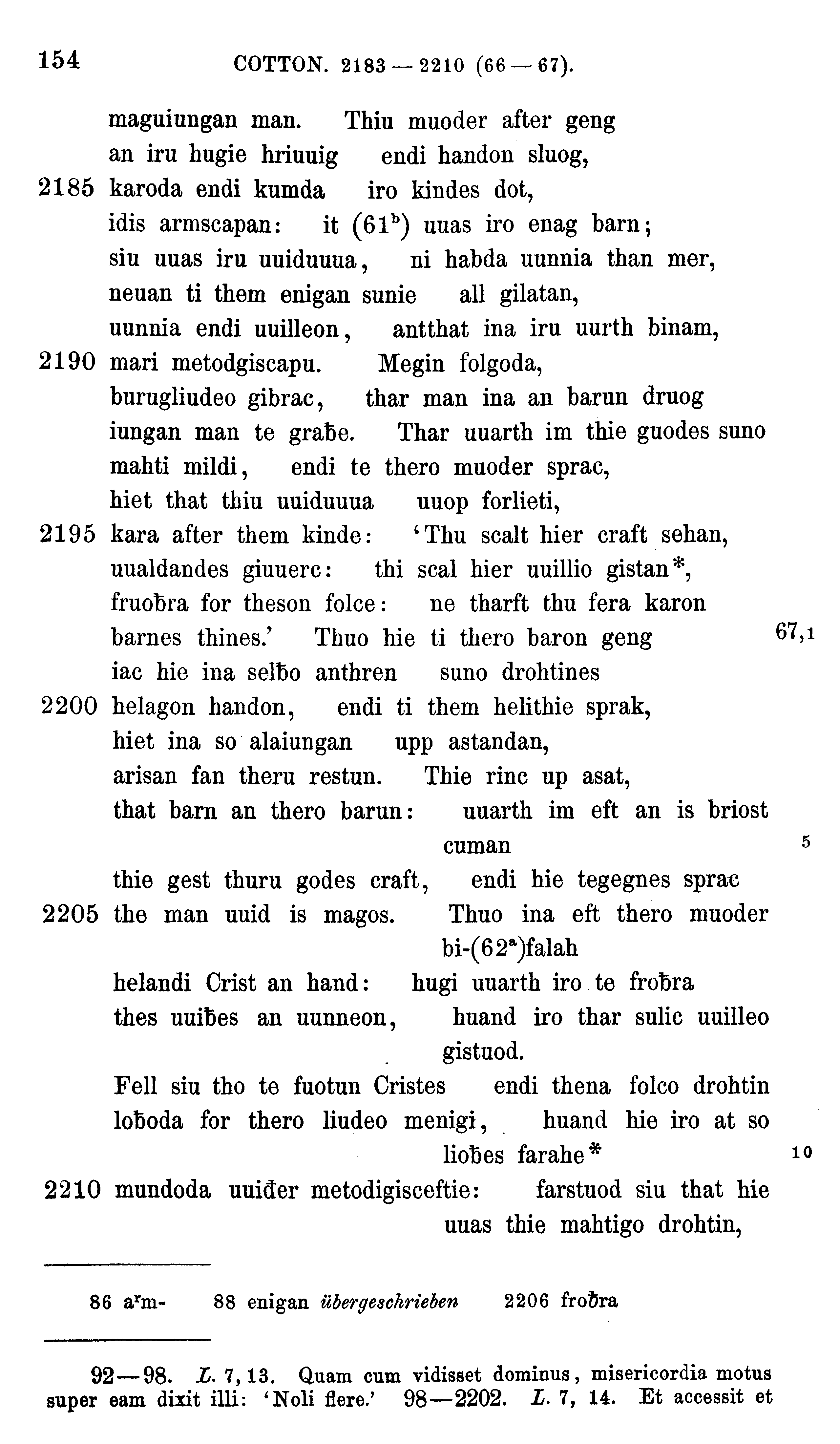 facsimile image (Sievers 1878, p. 154)