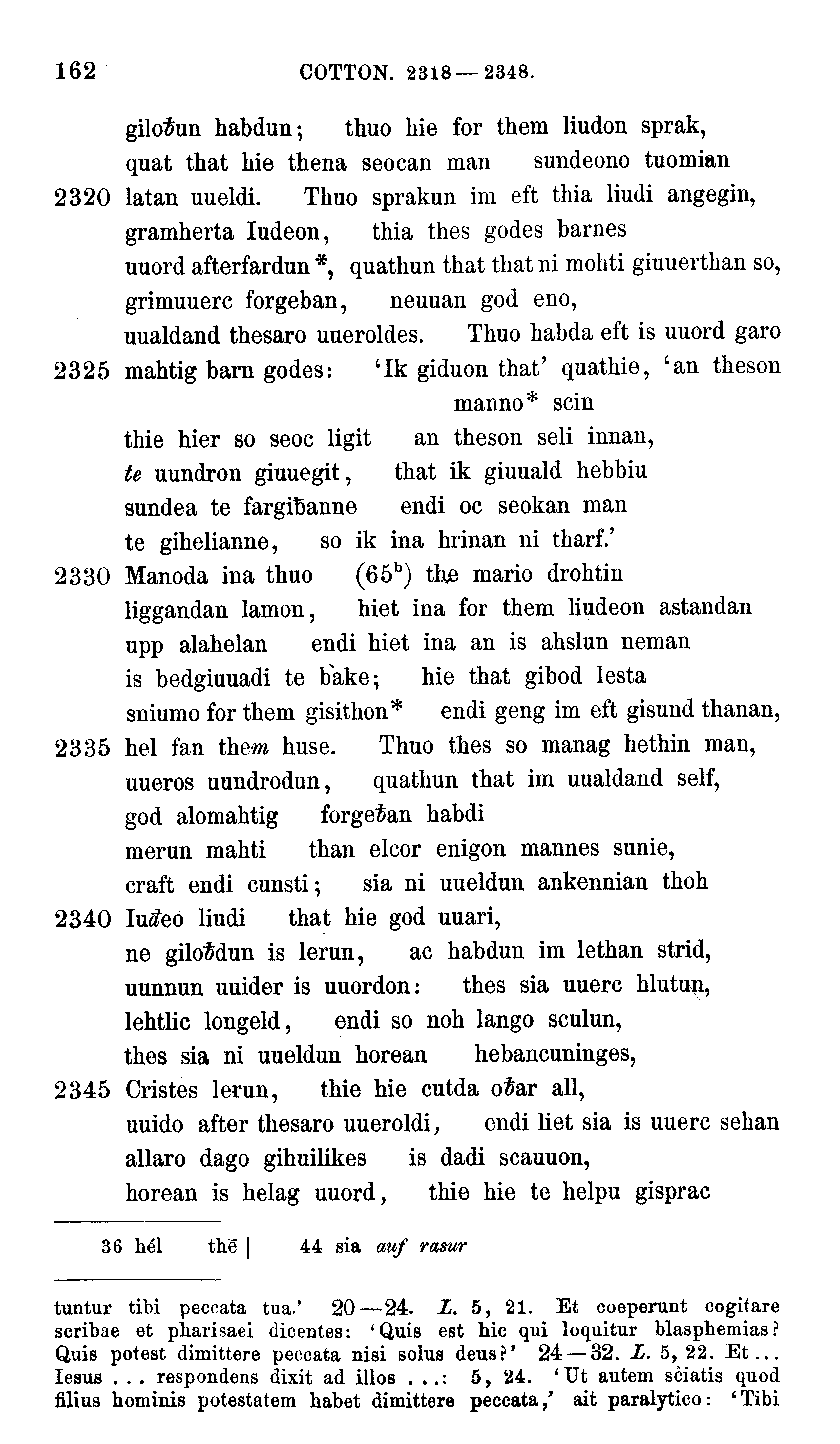 facsimile image (Sievers 1878, p. 162)