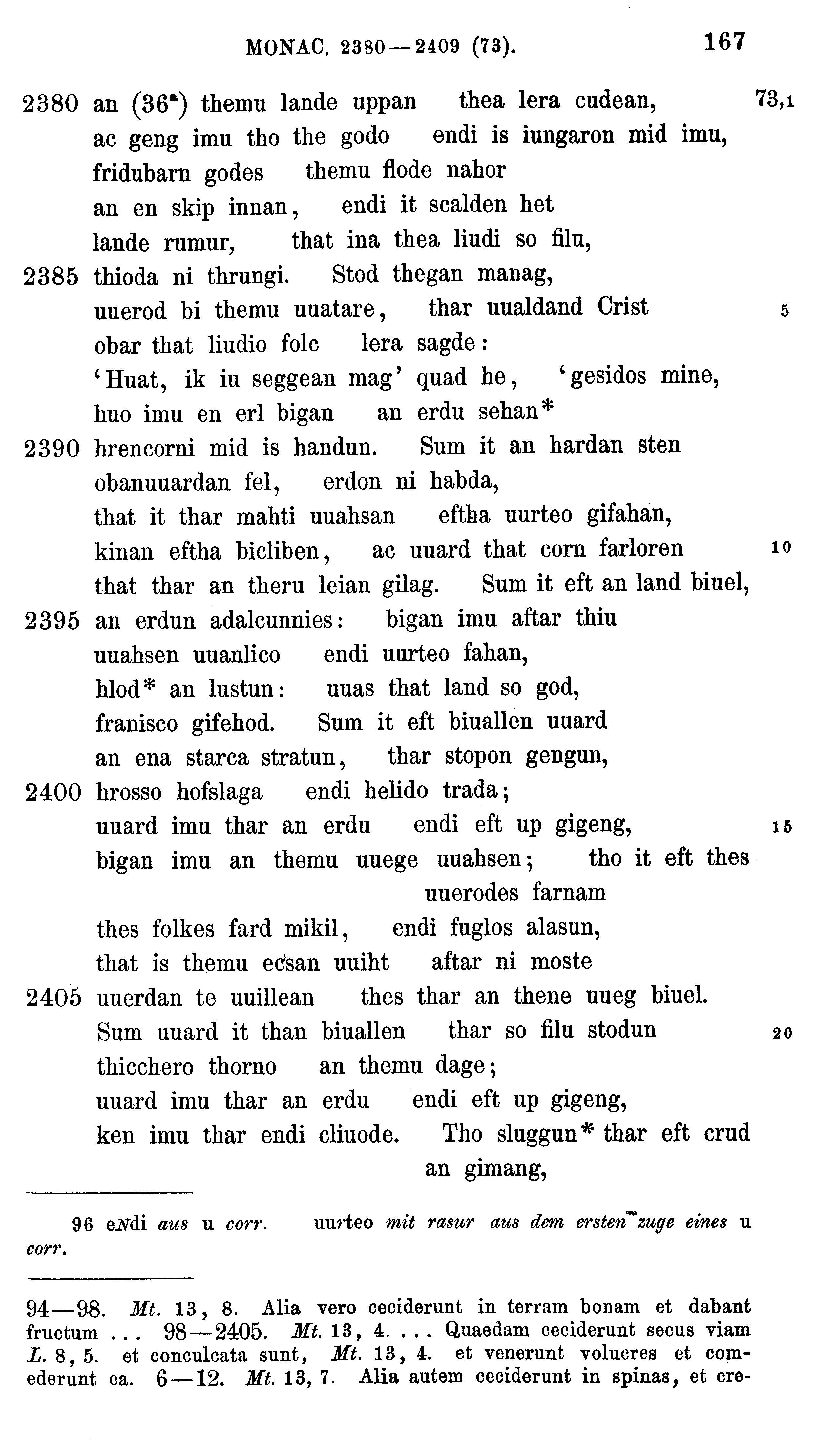 facsimile image (Sievers 1878, p. 167)